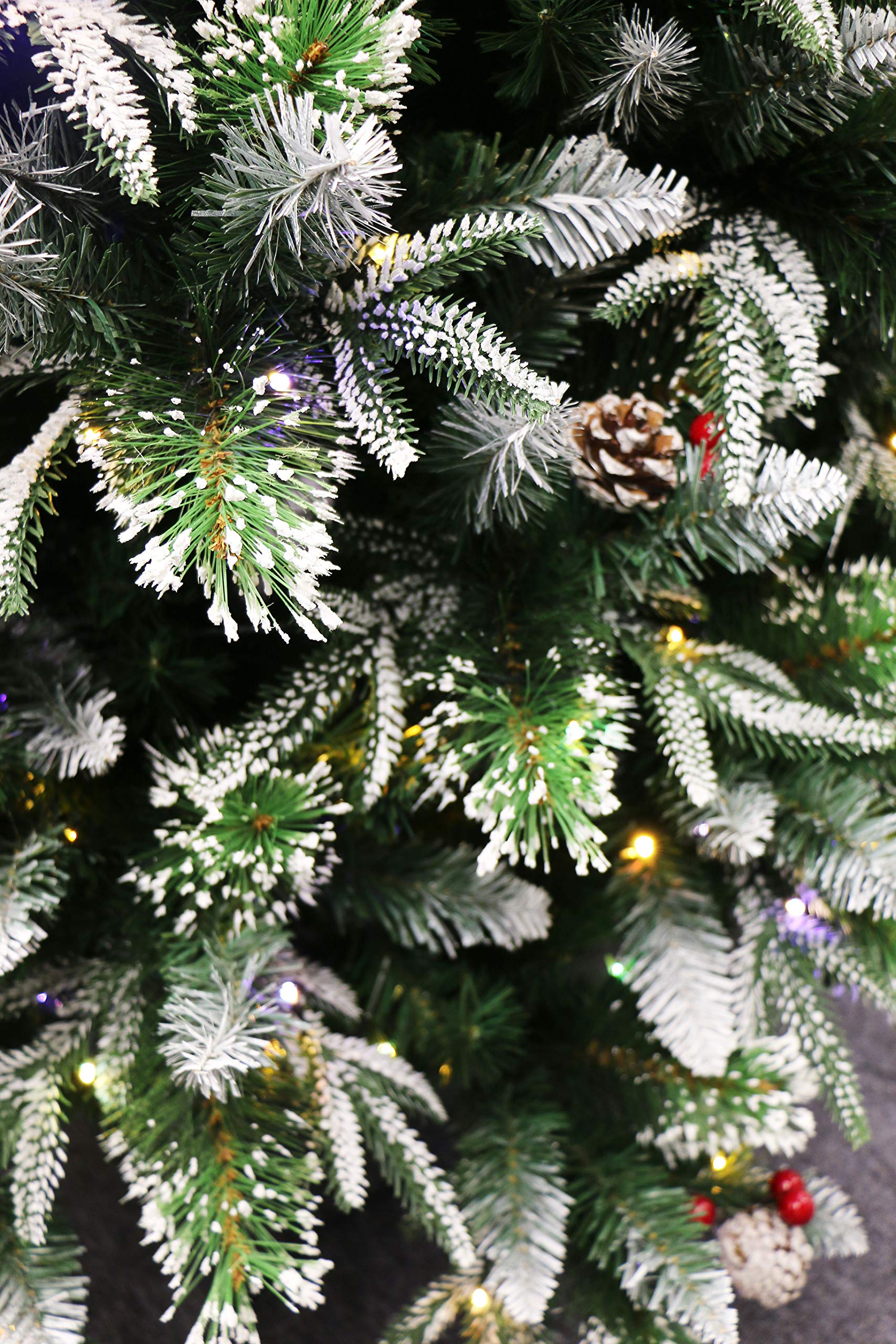 Super Full Flocked Pine Christmas Tree