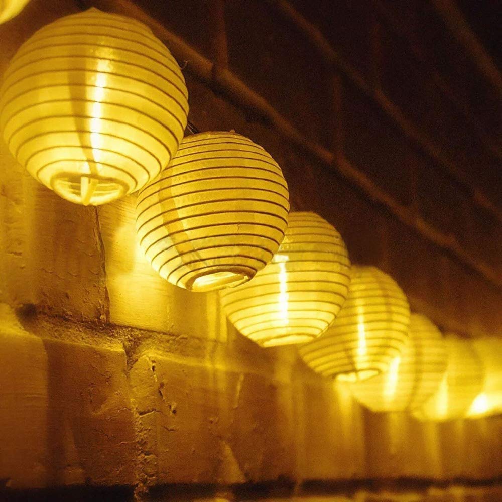 Solar Power Waterproof Lantern String Lights