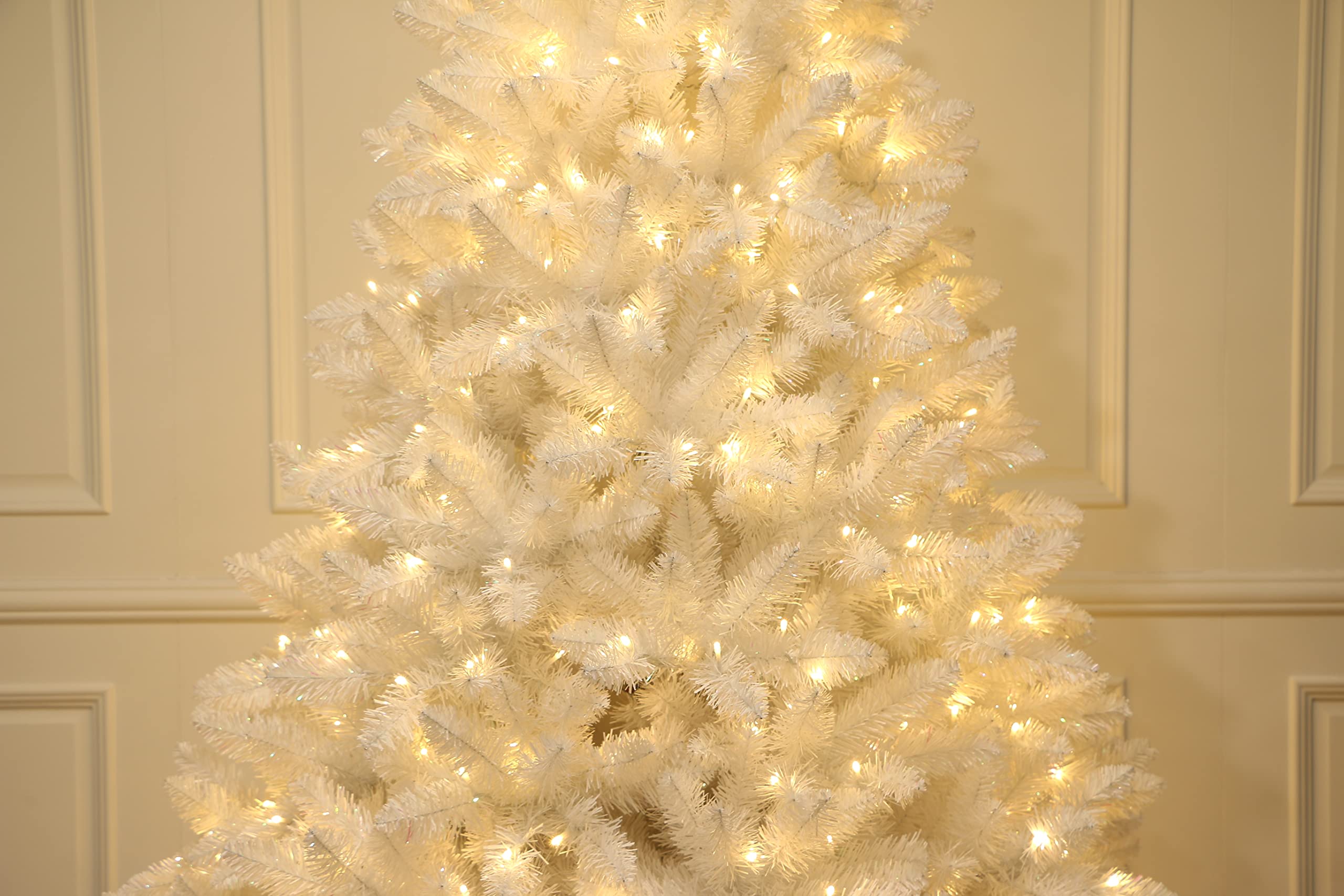 Sparkle White Christmas Tree with LED Light Full Shape