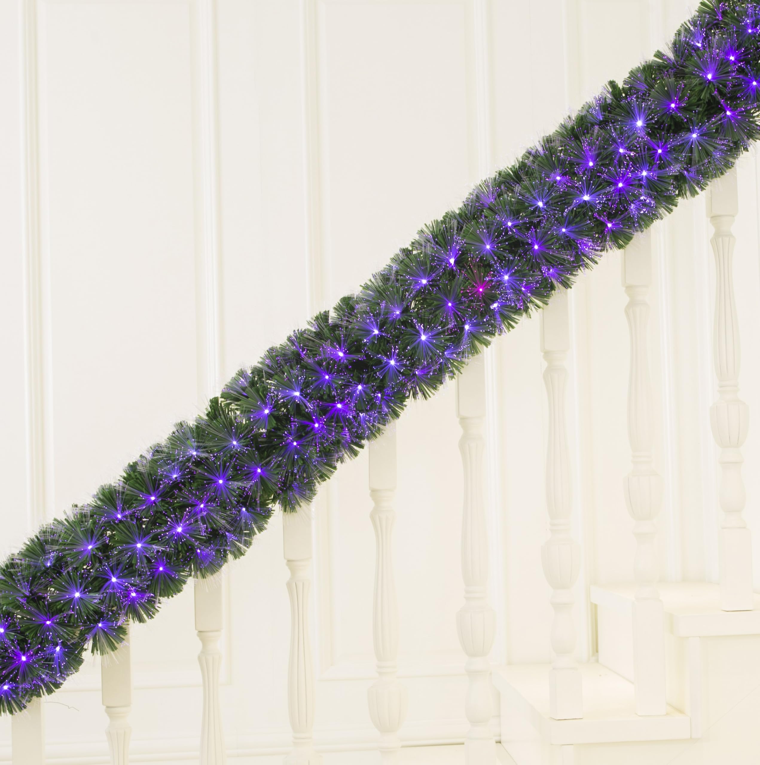 Remote Control RGB Color Changing LED Fibre Optic Christmas Garland