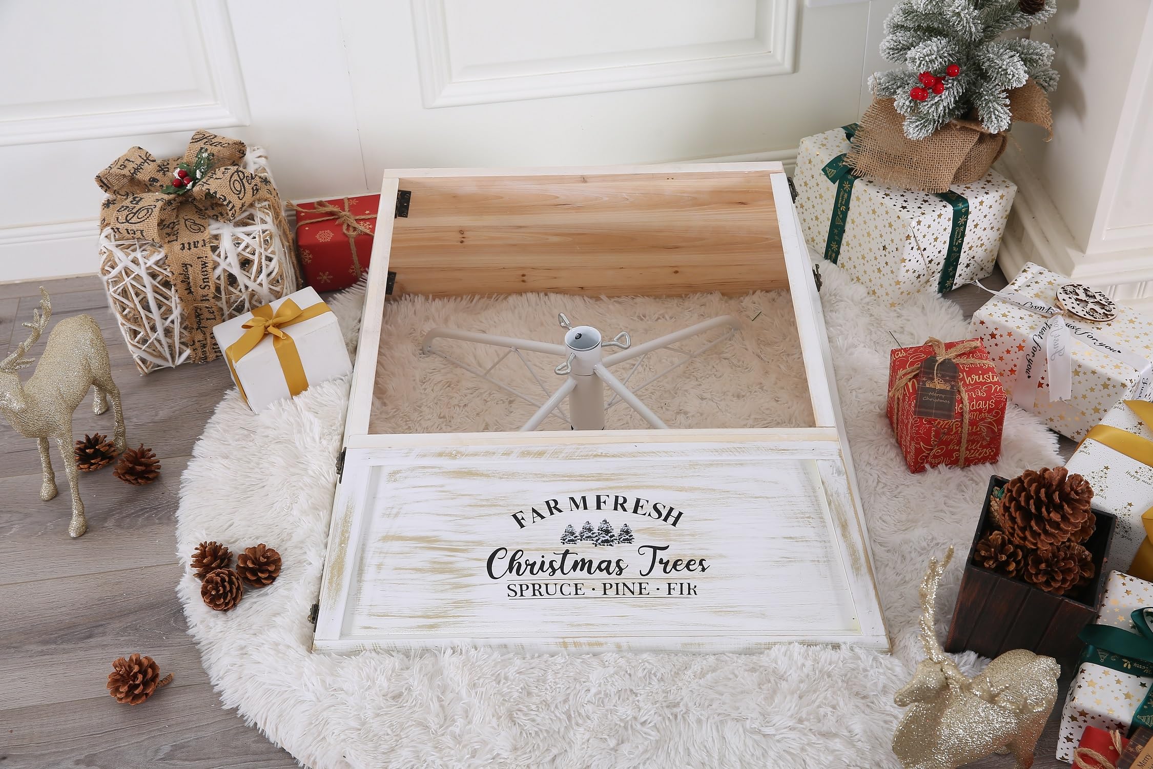 Farmhouse Wooden Christmas Tree Collar