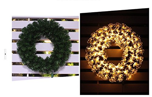 LED Fiber Optic Christmas Wreath