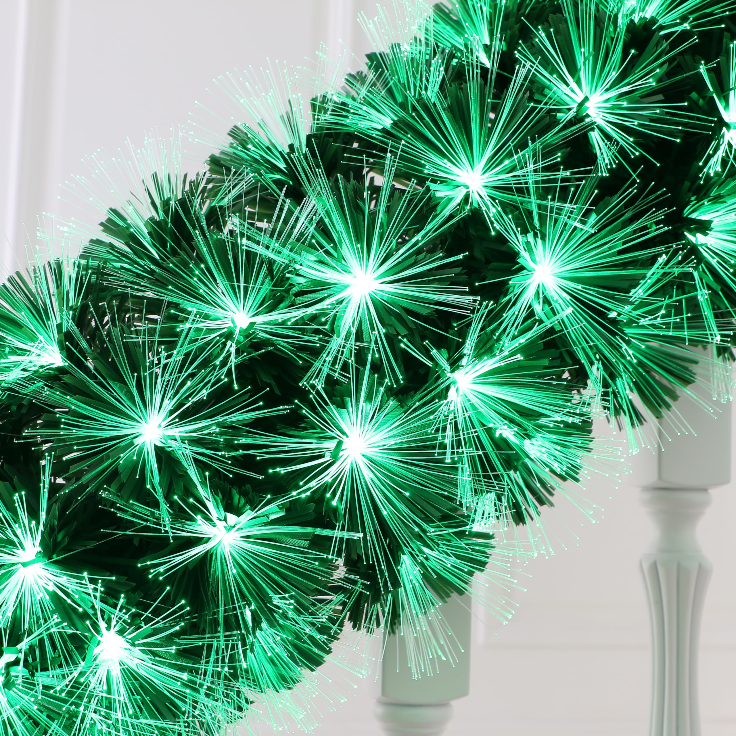 24'' Remote Control RGB Color-Changing Fiber Optic Christmas Wreaths