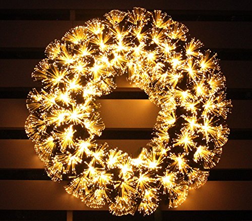 LED Fiber Optic Christmas Wreath