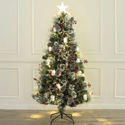 Little White House Decorated Fiber Optic Christmas Tree Pre-lit