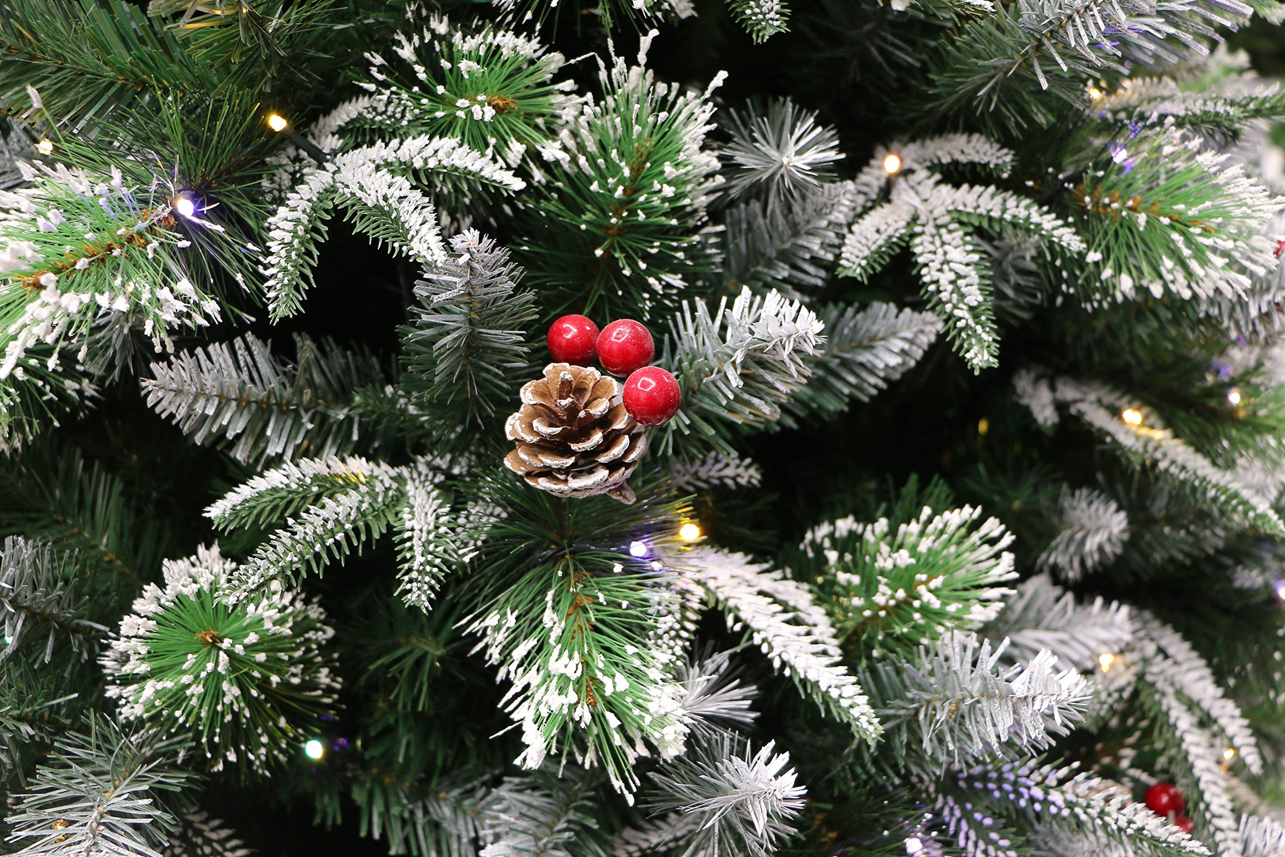 Super Full Flocked Pine Christmas Tree