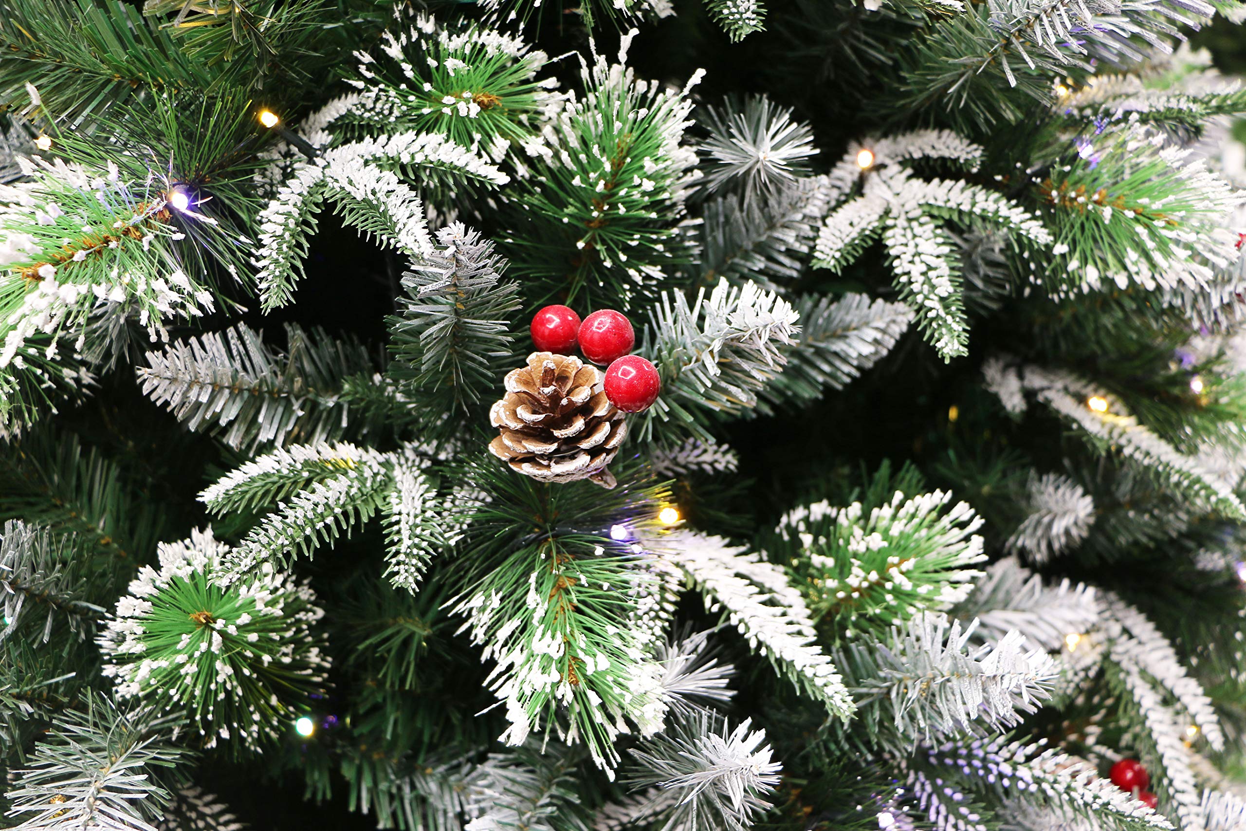 Super Full Flocked Pine Christmas Tree