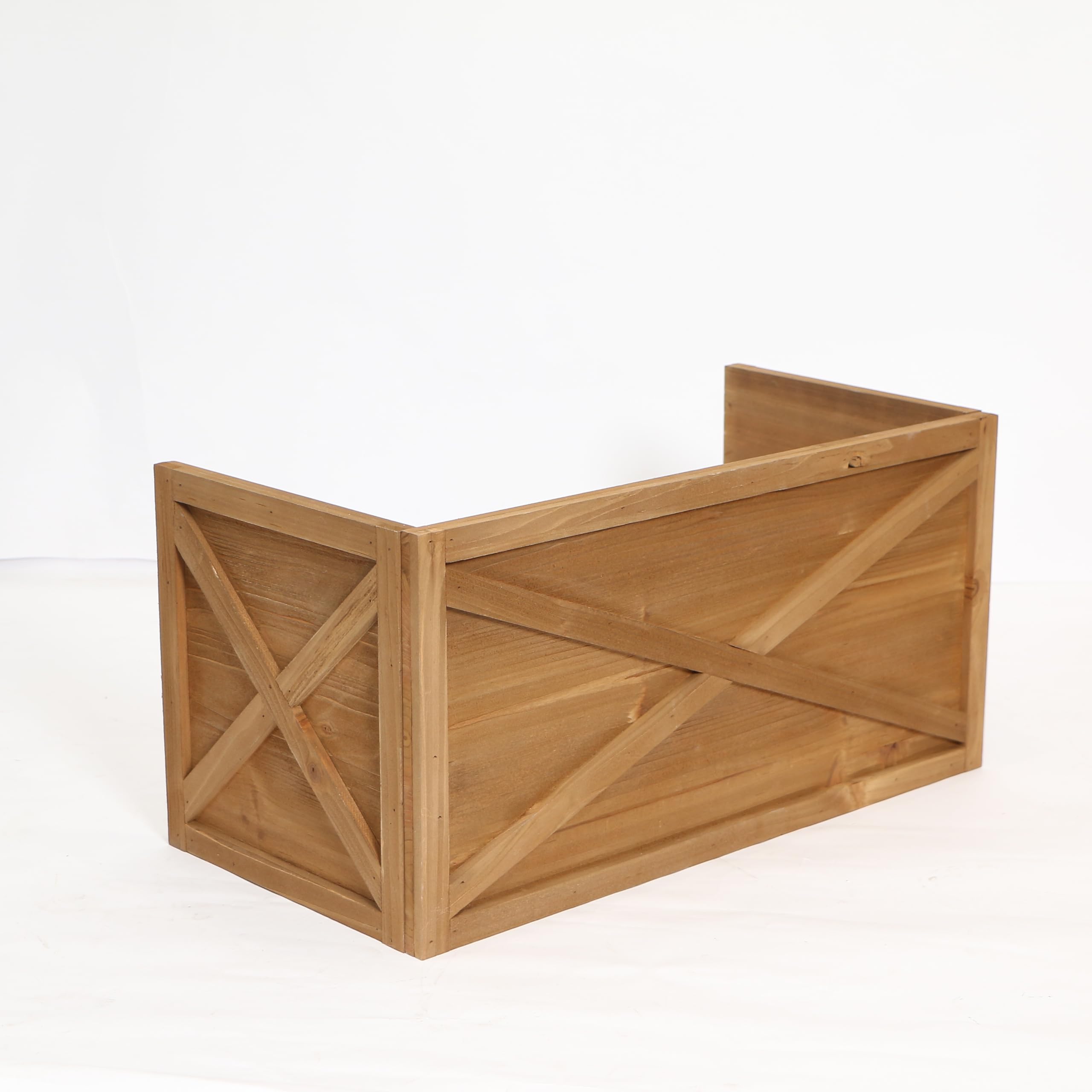 Natural Wood 3 Sided Christmas Tree Collar