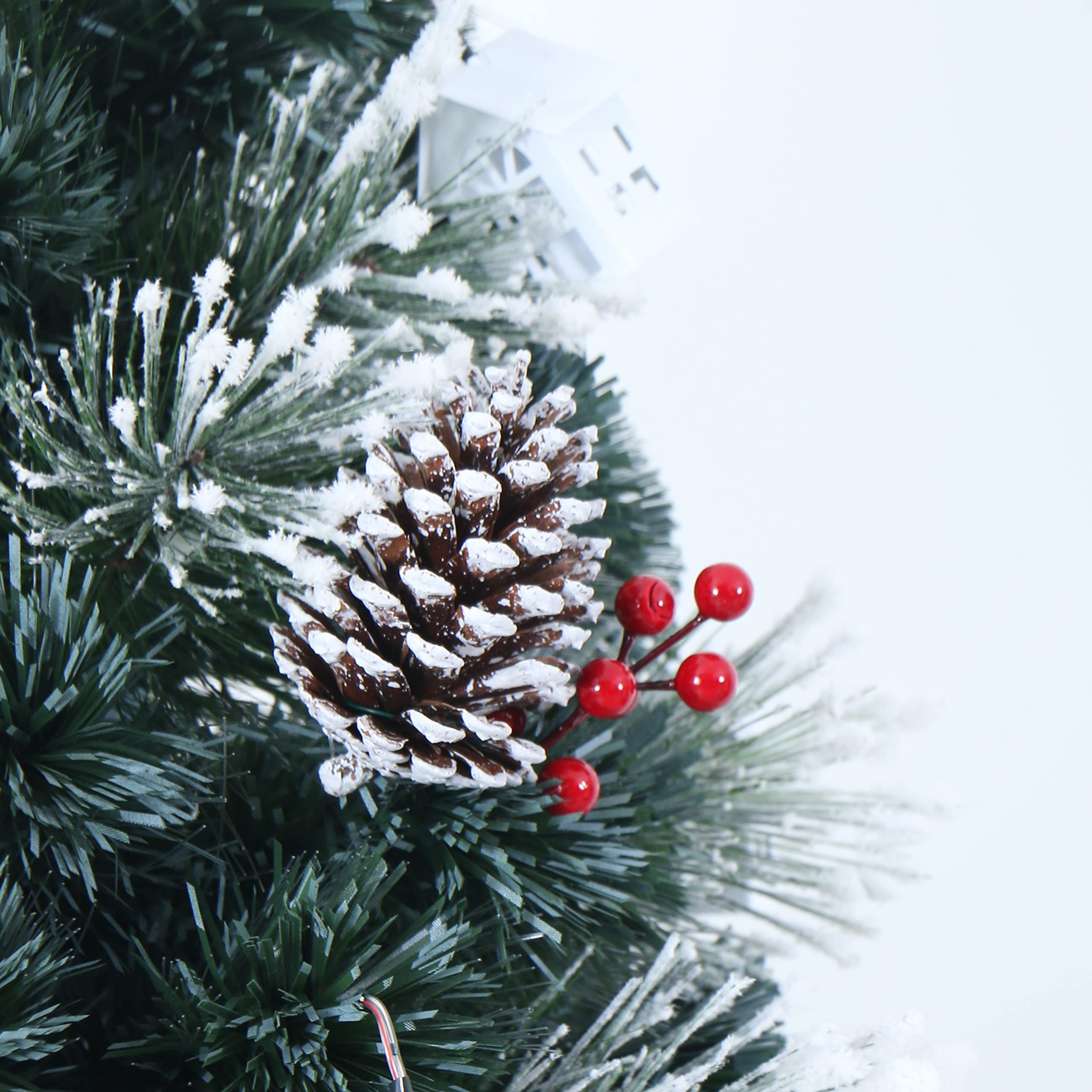Little White House Decorated Fiber Optic Christmas Tree Pre-lit