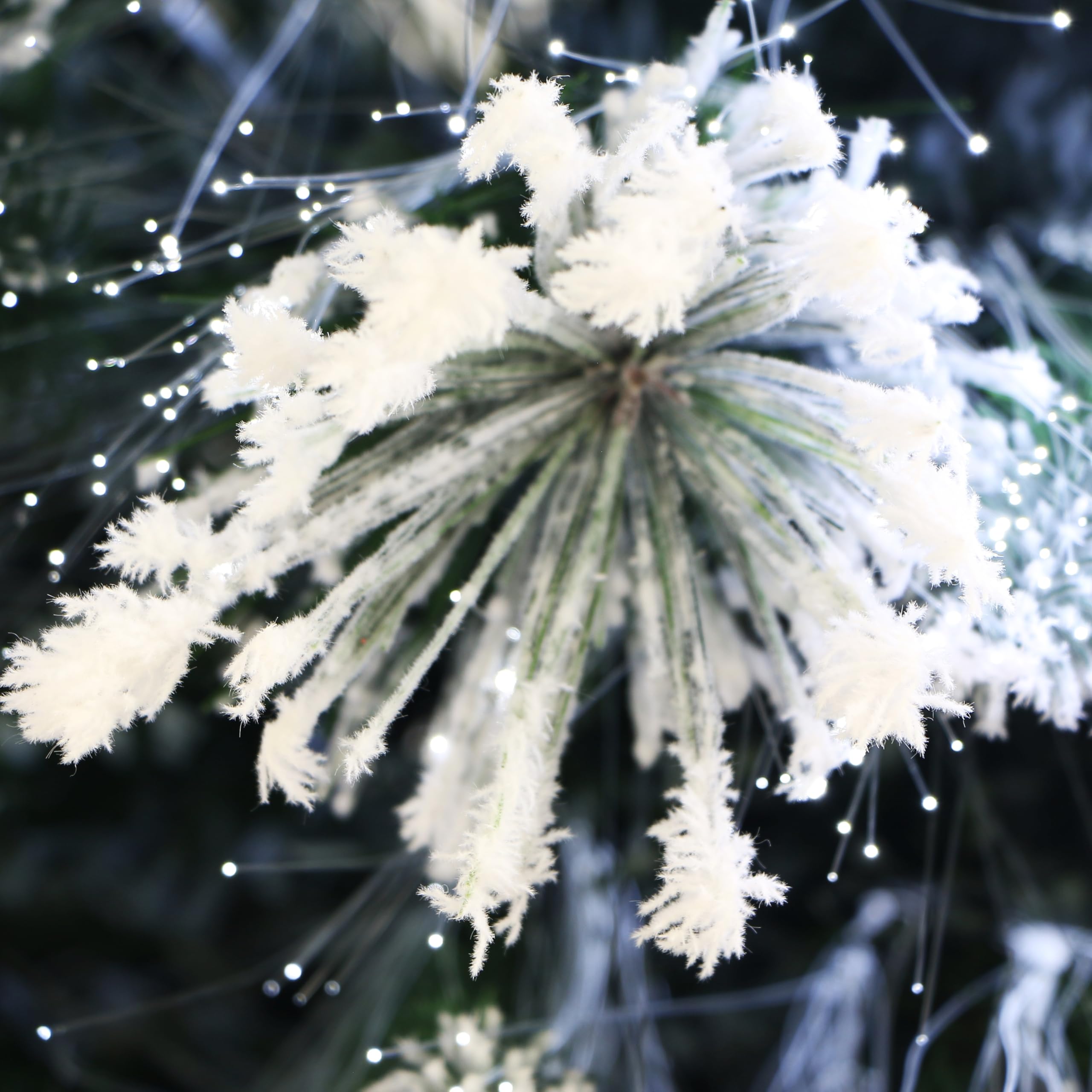 Pre-Lit Decorated Little White House Christmas Tree, Pre-lit Cool White Lights