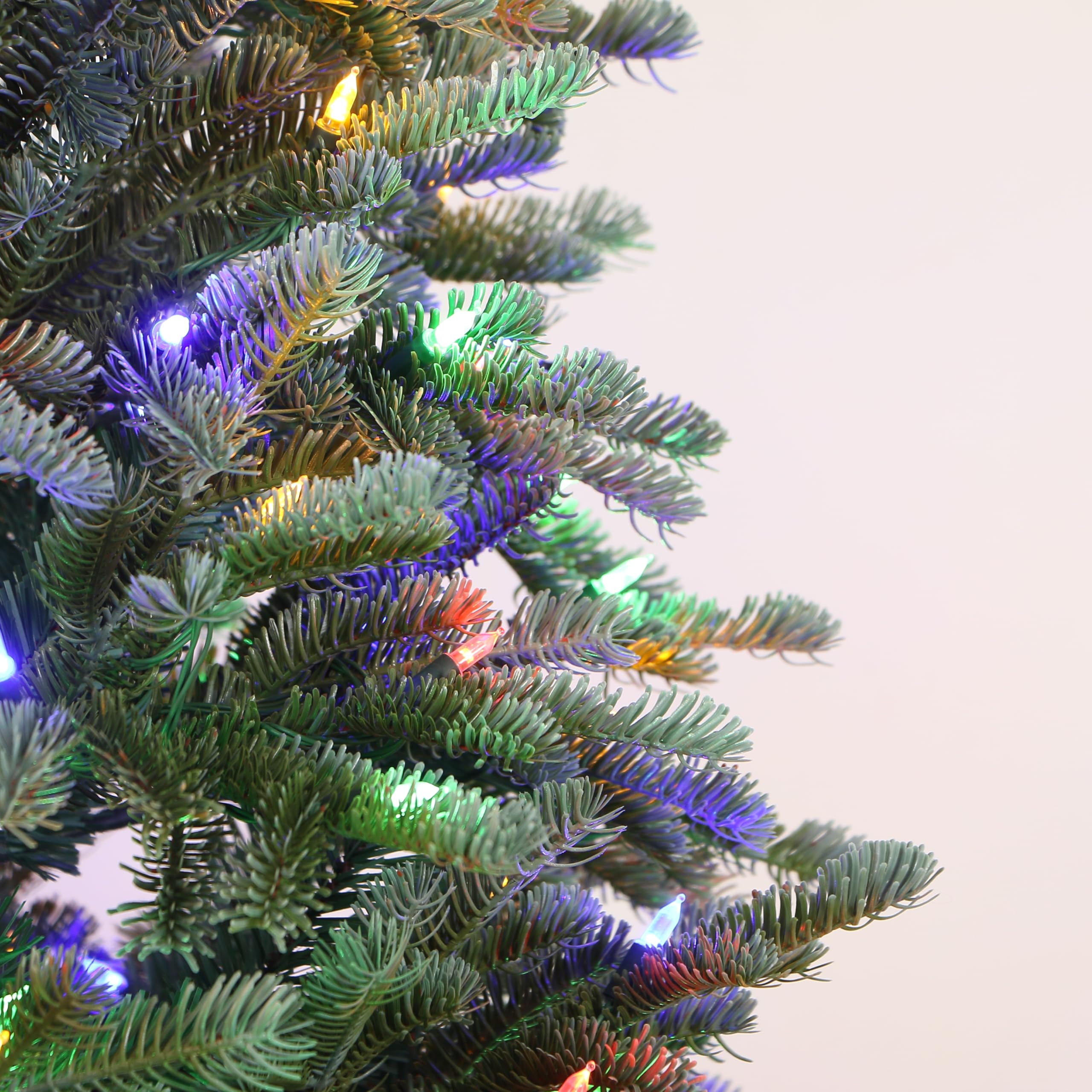 Holiday Stuff Dual Fraser Fir Pre-Lit Artificial Christmas Tree, Colour Changing LEDs, Remote Control