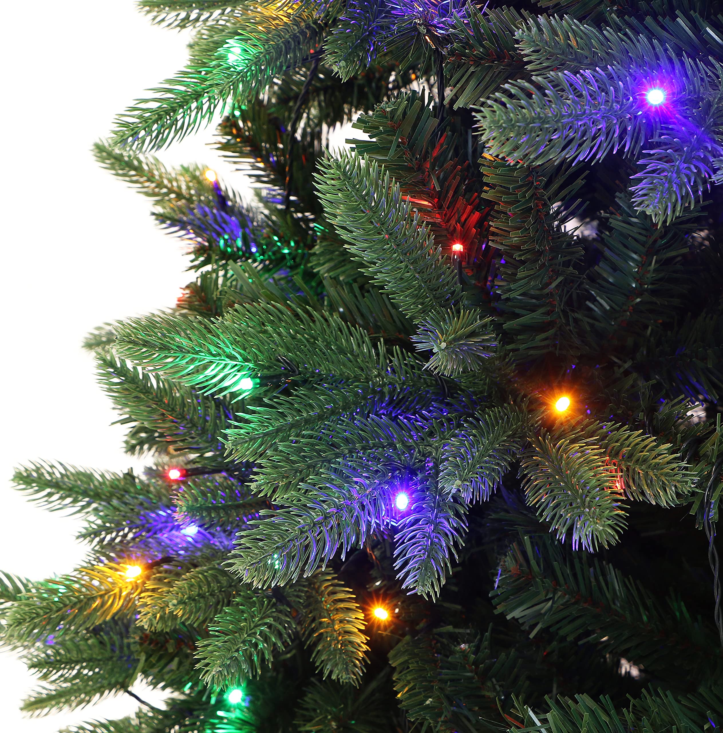 Dark Green Mountain Spruce Pre-lit with Multi-Color LED Lights