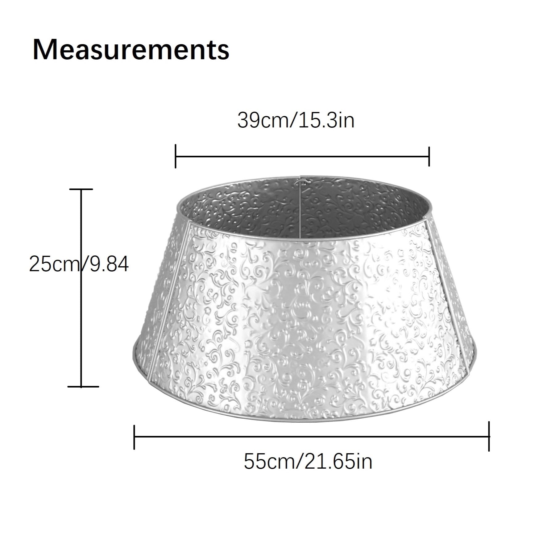 Embossed Round Metal Christmas Tree Collar