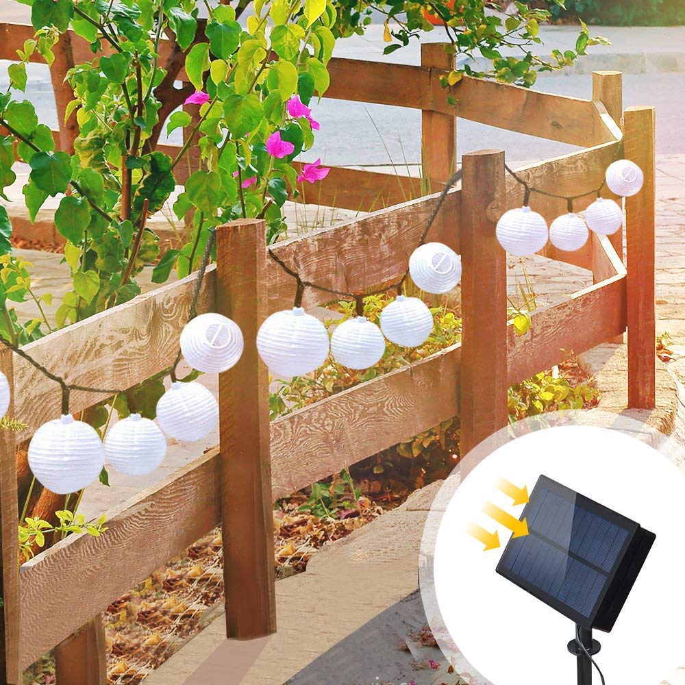 Solar Power Waterproof Lantern String Lights