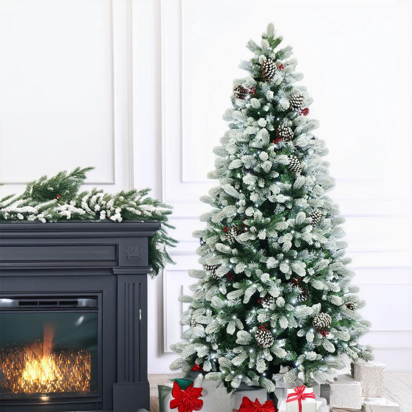 Frosted Winter Spruce Flocked Christmas Tree