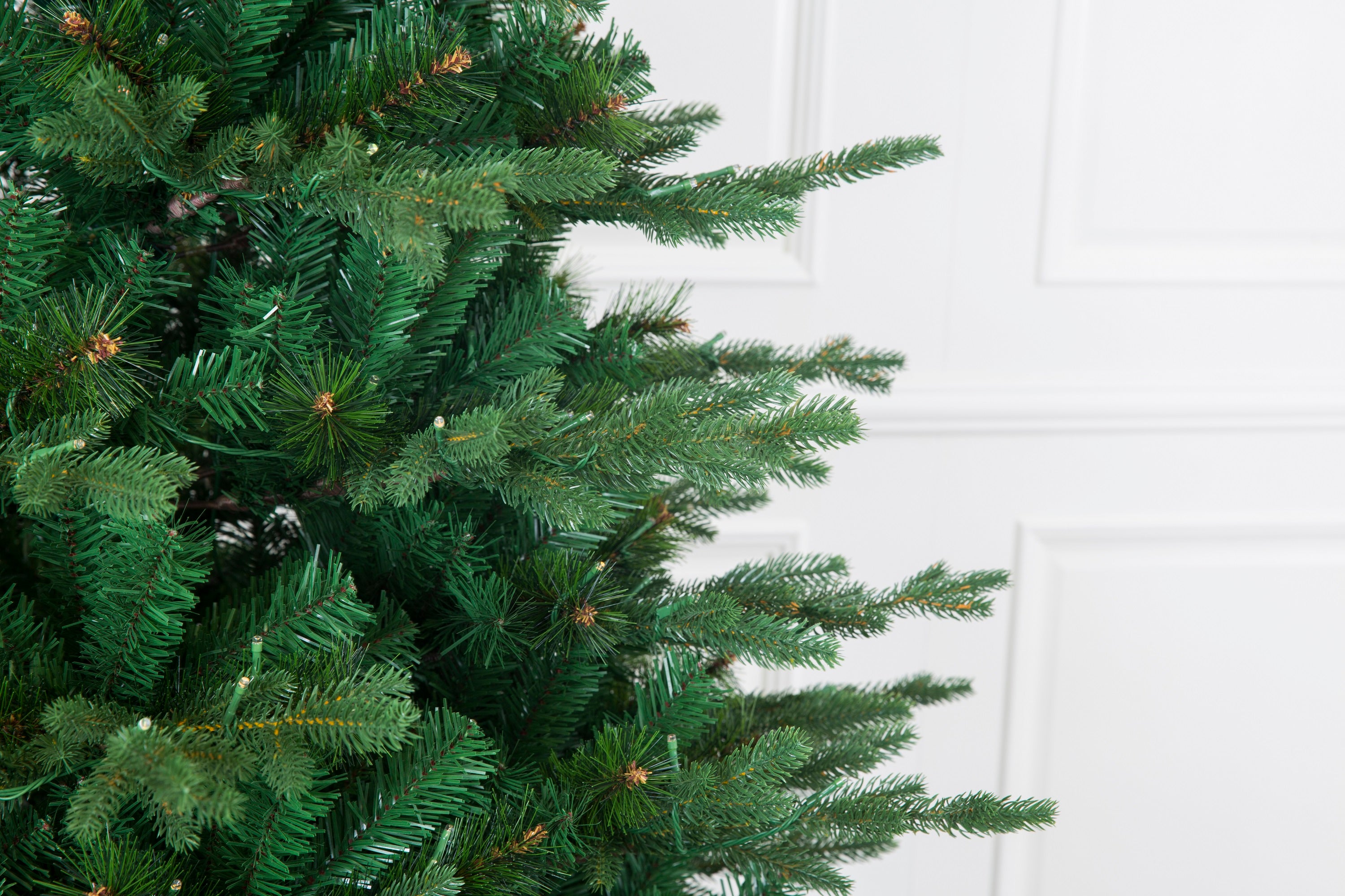 European Balsam Fir Artificial Christmas Tree Pre-lit with Dual Color LED Lights