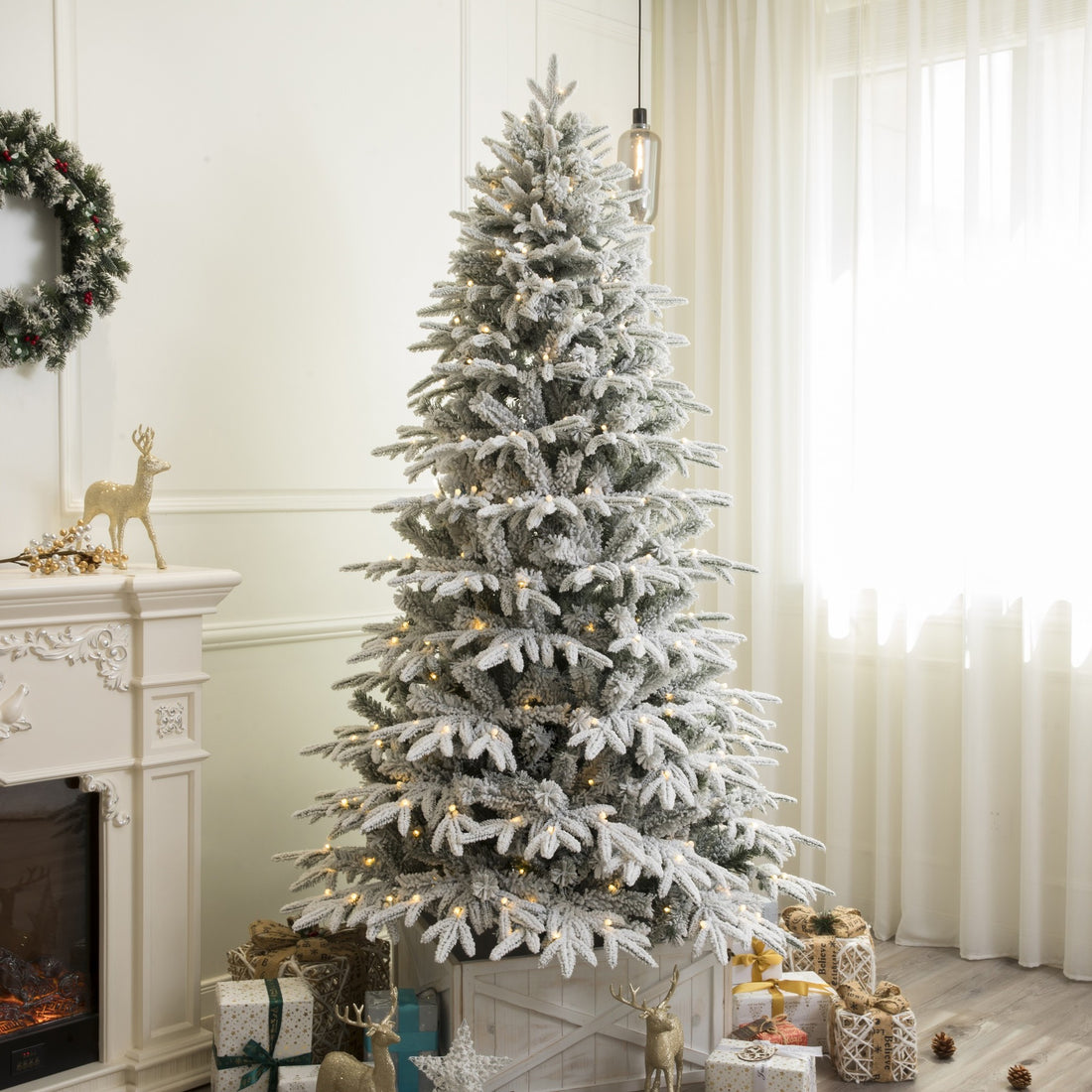 Snowy Forest Spruce Flocked