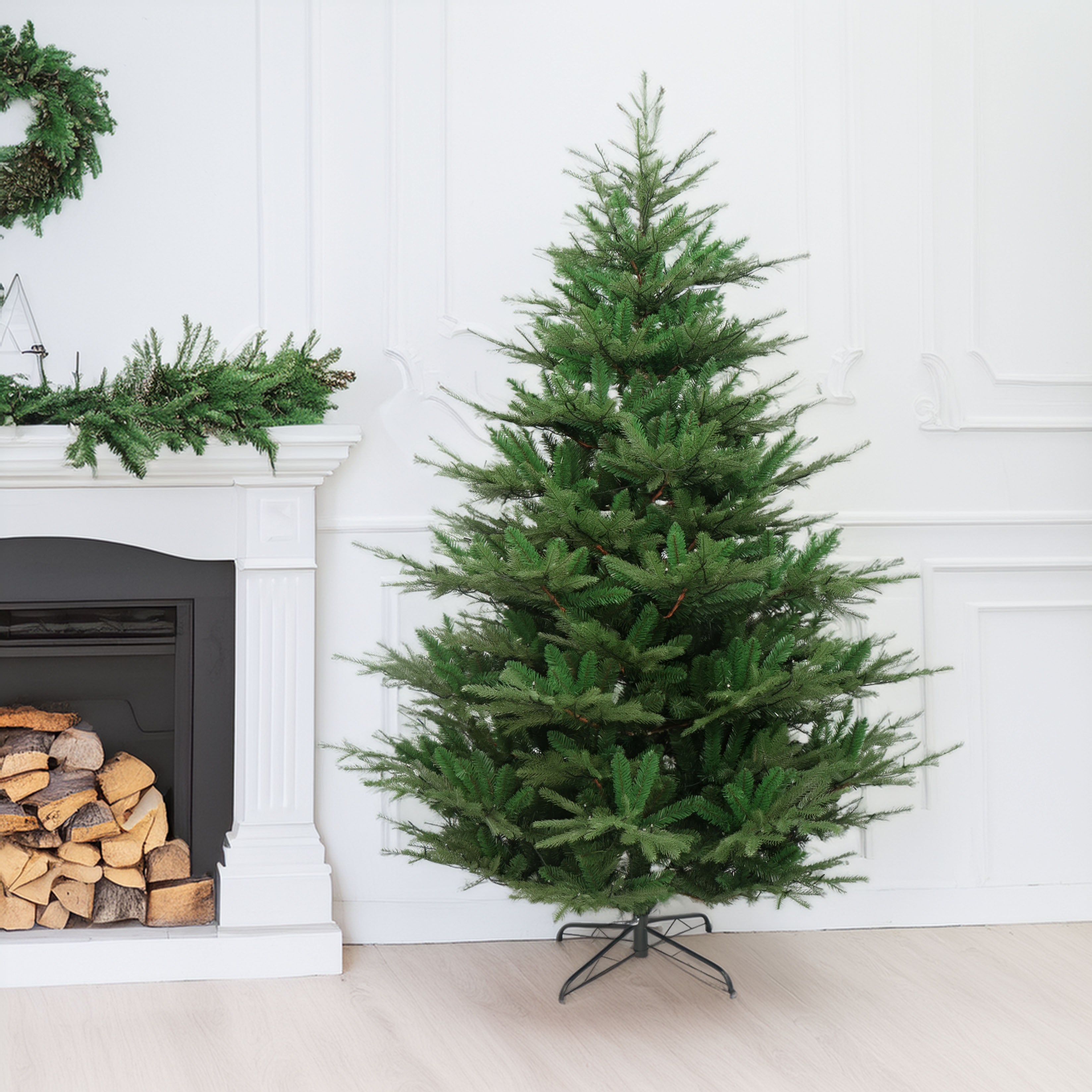 Rocky Mountain Fir Wide Artificial Christmas Tree Unlit