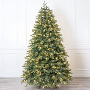 Premium Douglas Fir Artificial Christmas Tree, Pre-lit with LED Lights, Full Shape