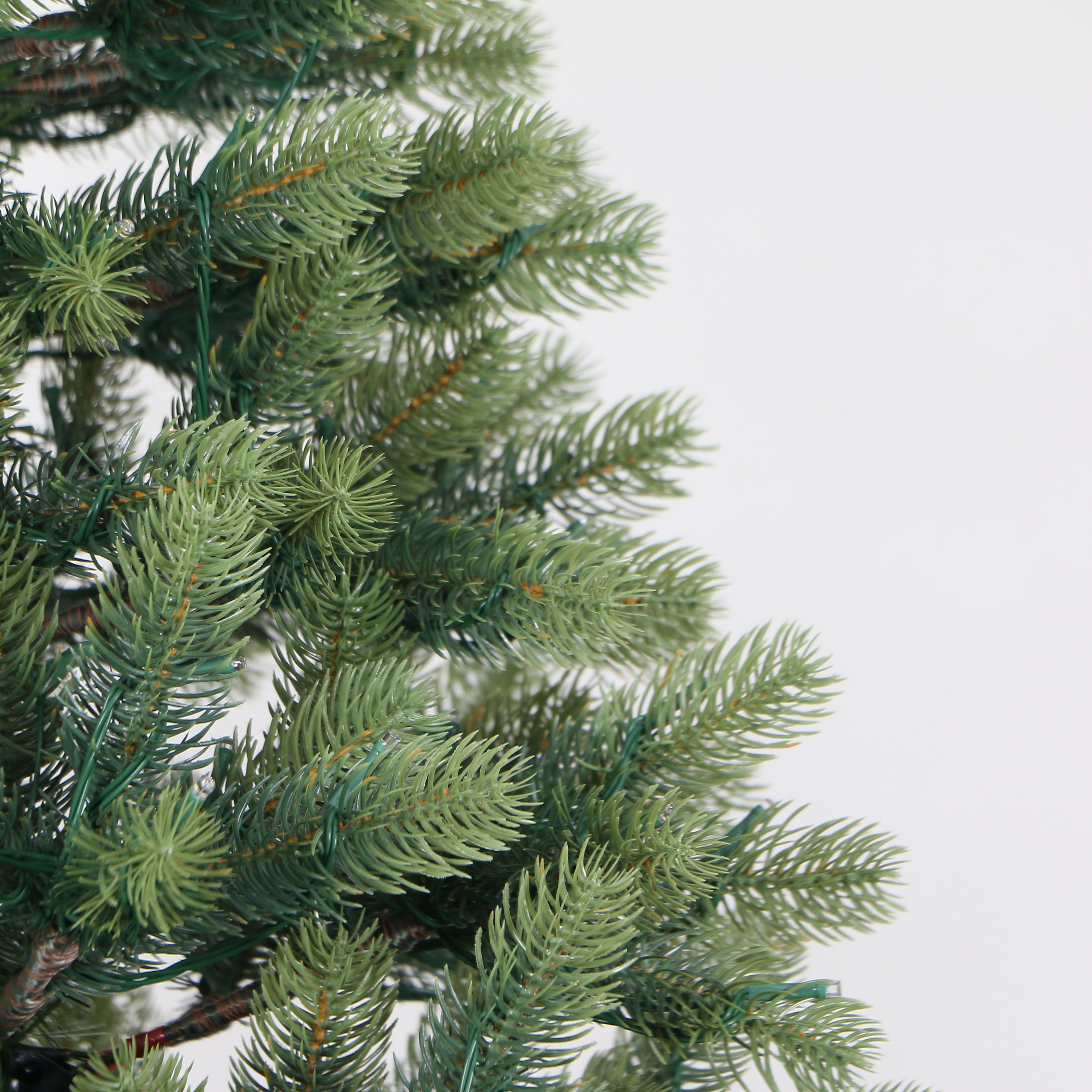 The Most Realistic White Spruce Christmas Tree Slim Shape, 100% Realistic PE, Pre-lit with Dual Color LED Lights