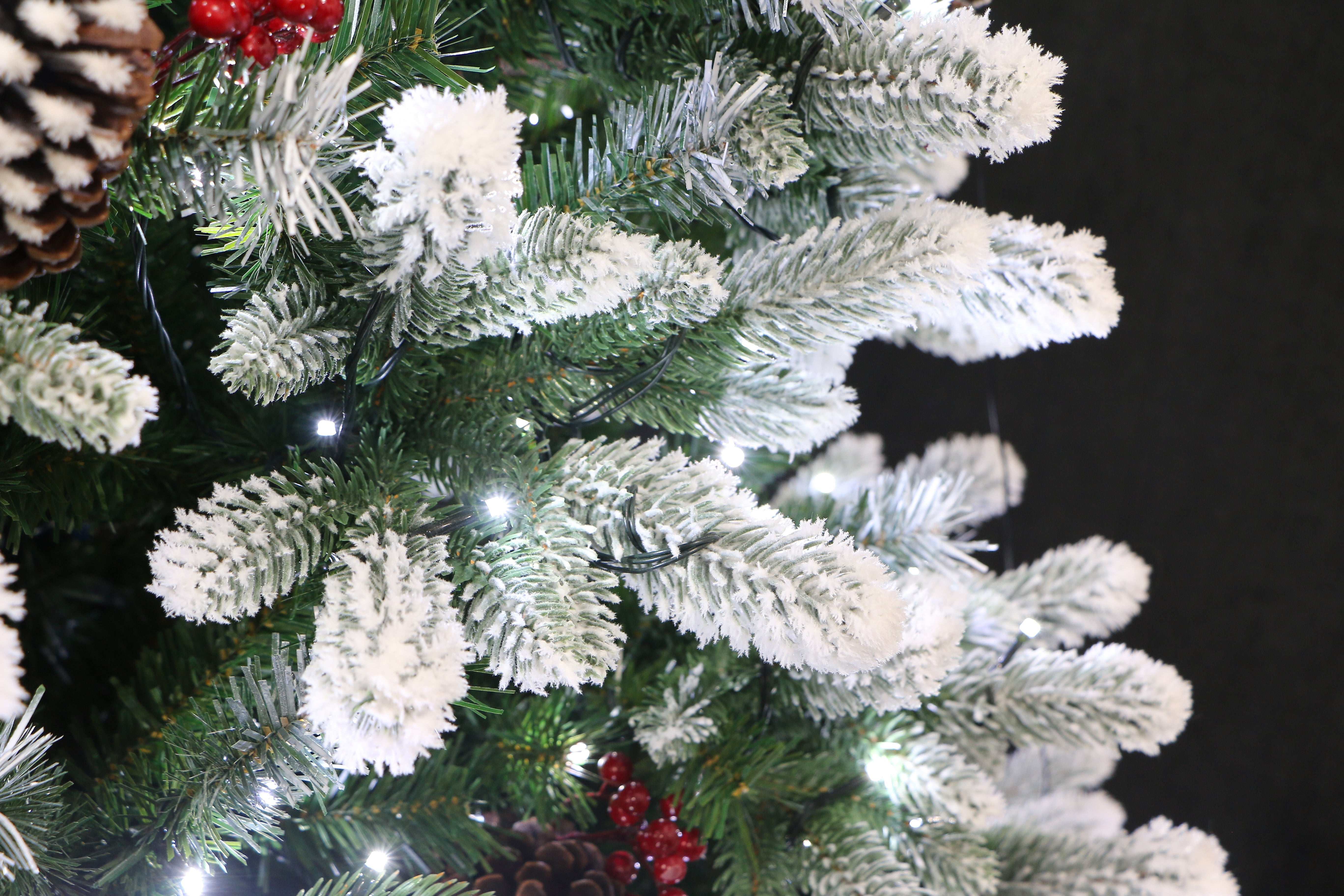 Frosted Winter Spruce Flocked Christmas Tree