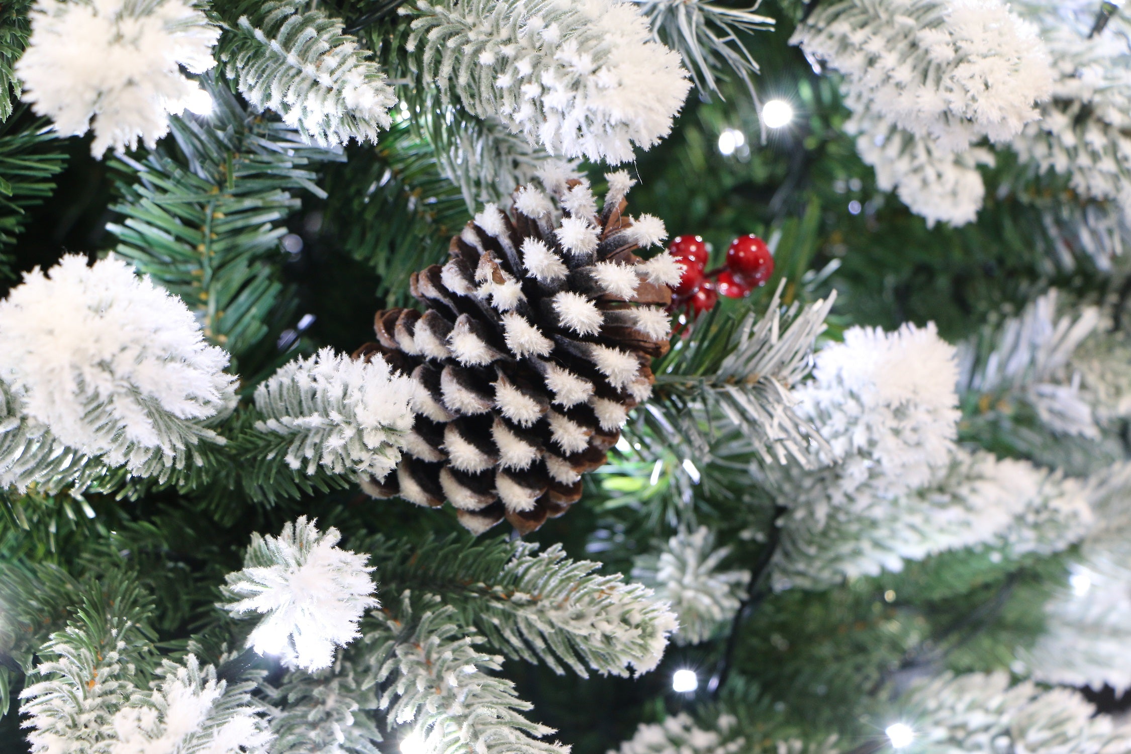Frosted Winter Spruce Flocked Christmas Tree