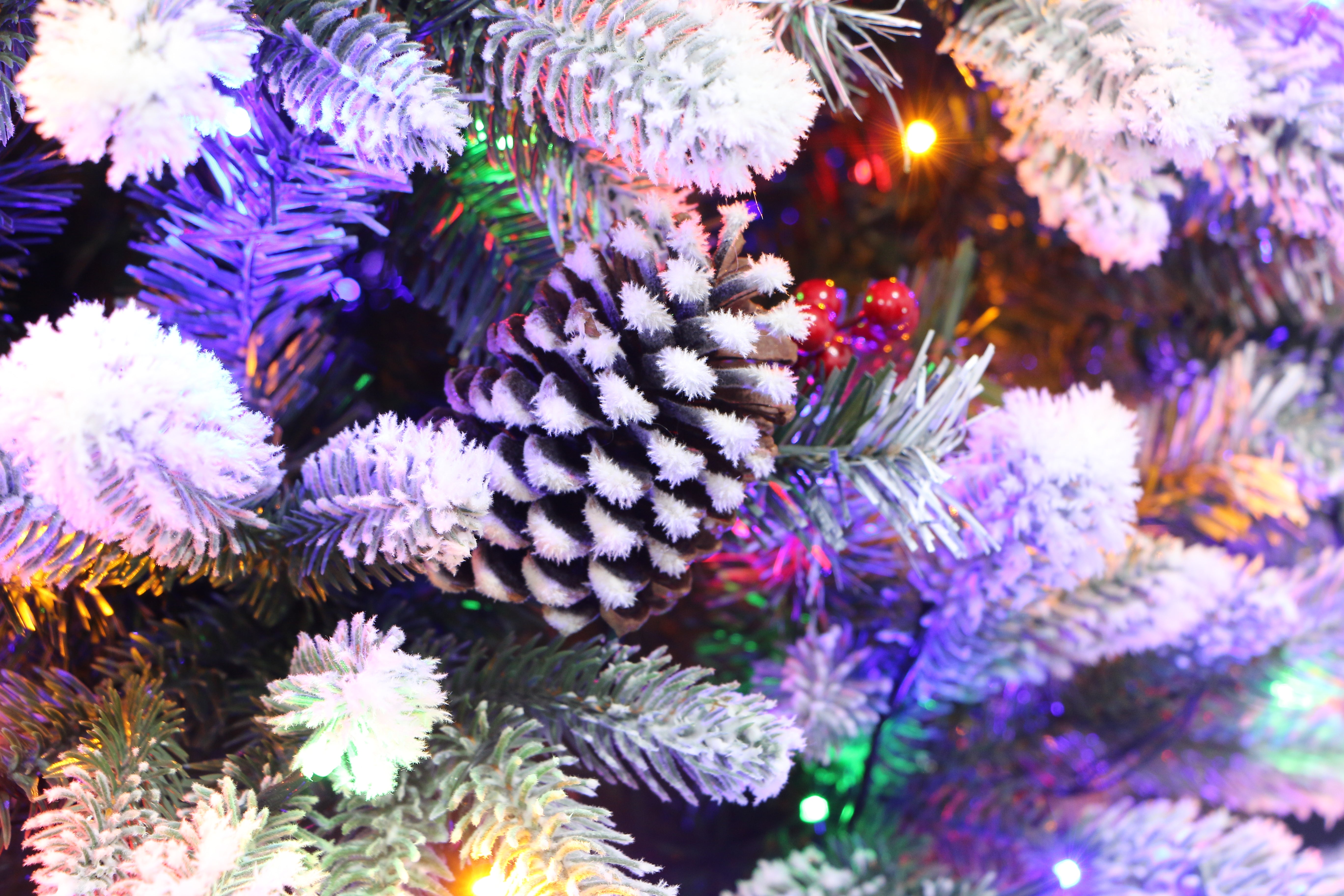 Frosted Winter Spruce Flocked Christmas Tree