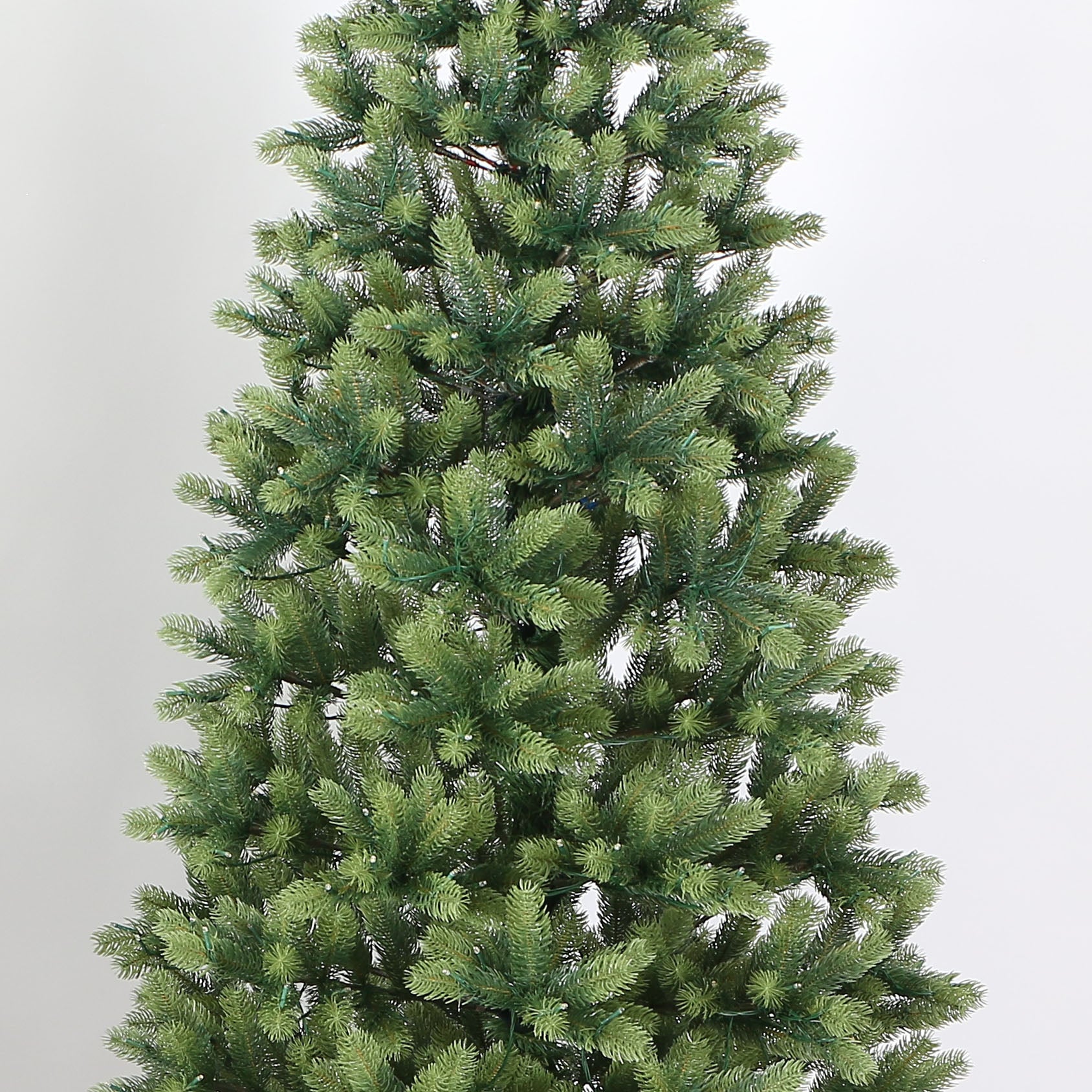 The Most Realistic White Spruce Christmas Tree Slim Shape, 100% Realistic PE, Pre-lit with Dual Color LED Lights