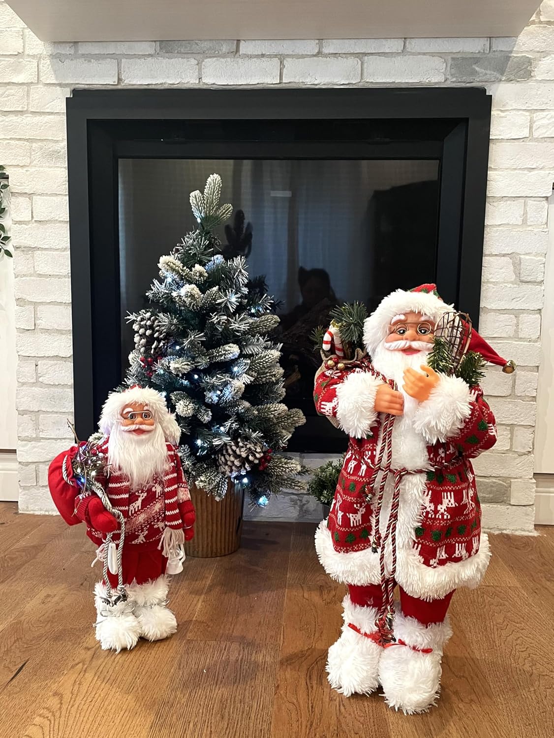 Standing Santa Claus Figure Christmas Display Ornament/Lighted/Red