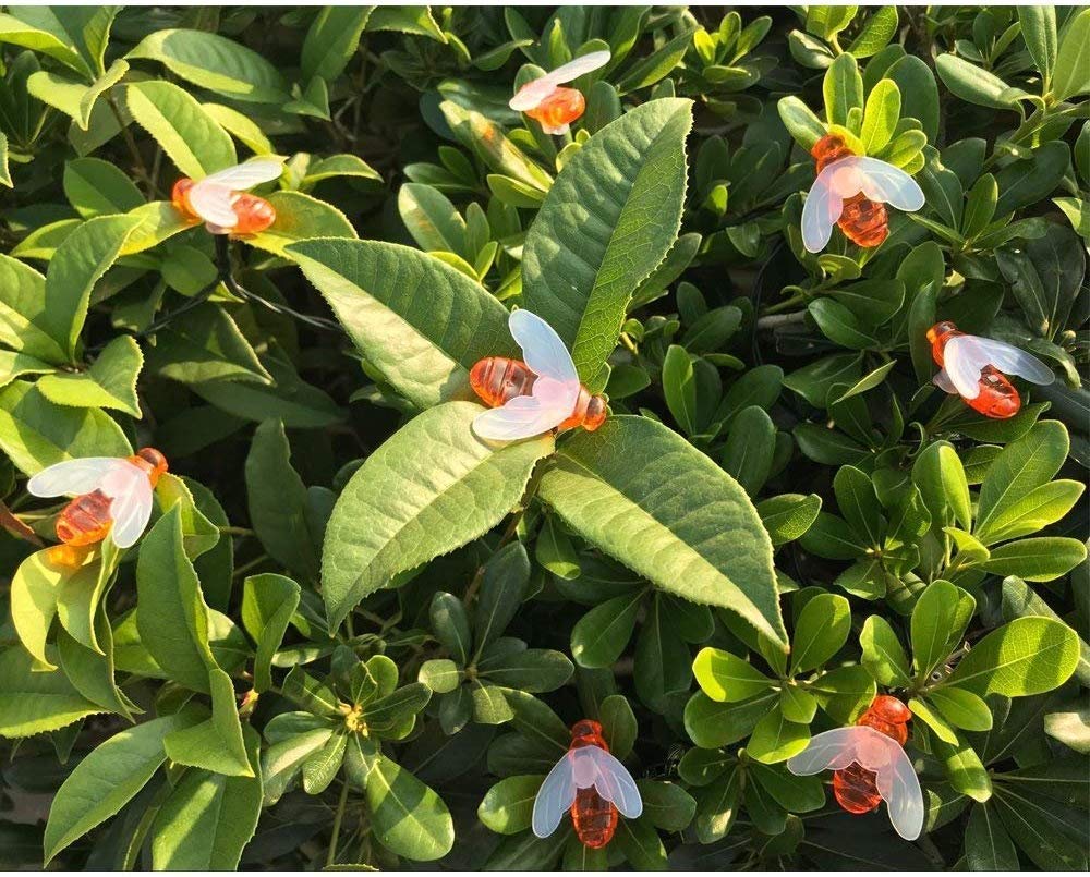 Remote Control Big Solar Power 60 LED Cute Bumblebee String Lights