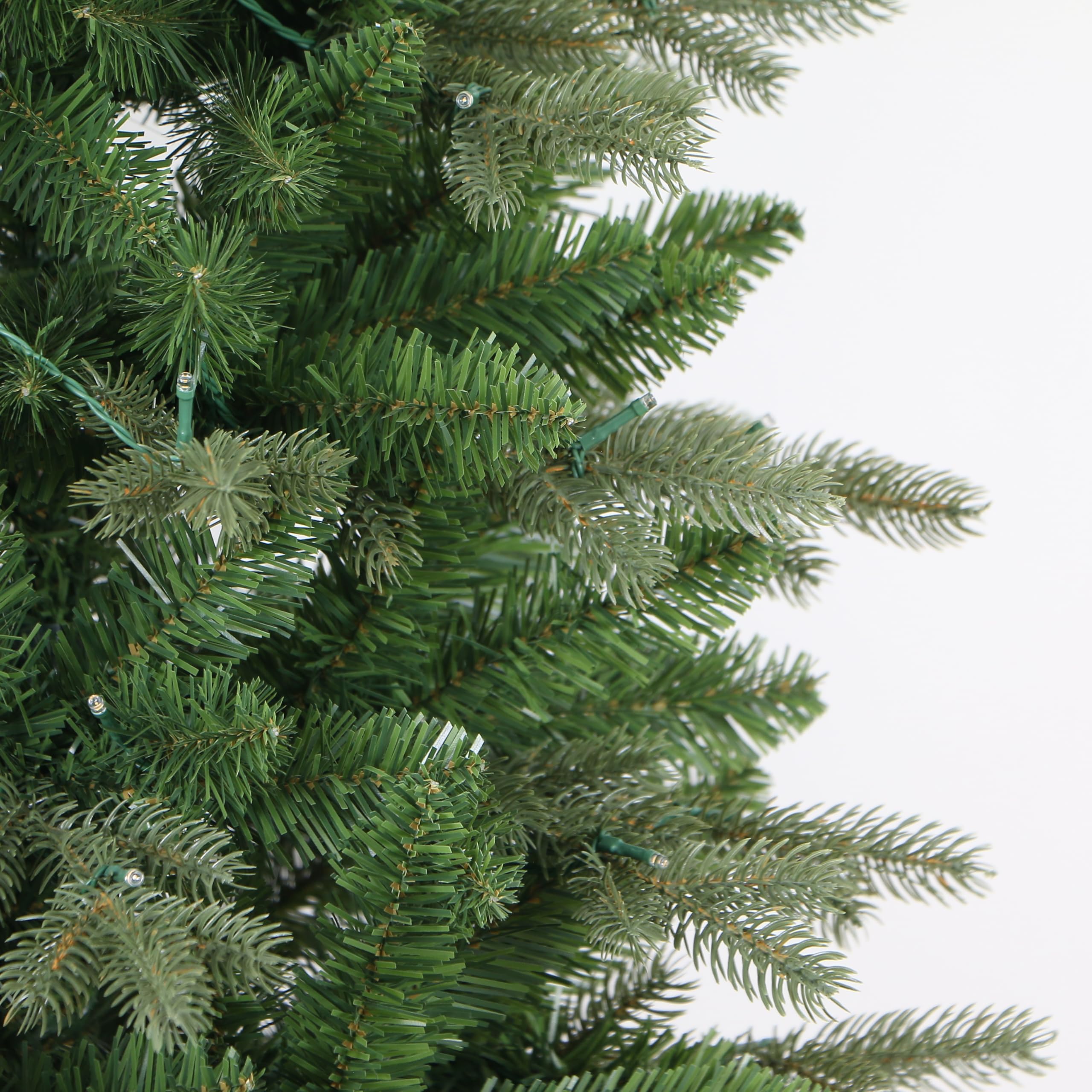 Realistic Slim Fraser Fir Pre-lit Christmas Tree, Warm White Lights
