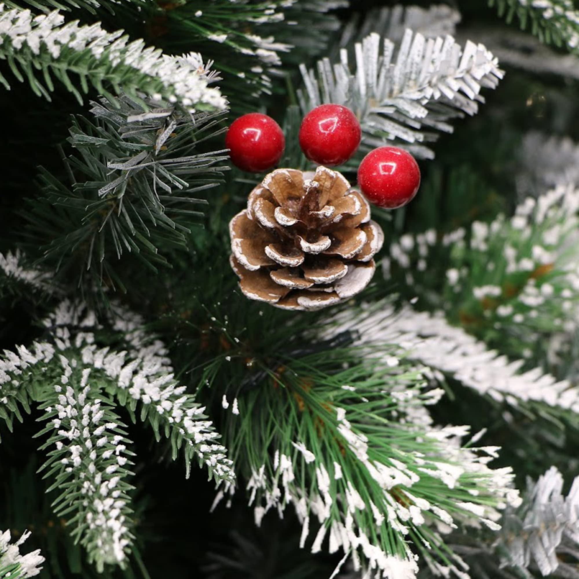 Super Full Flocked Pine Christmas Tree