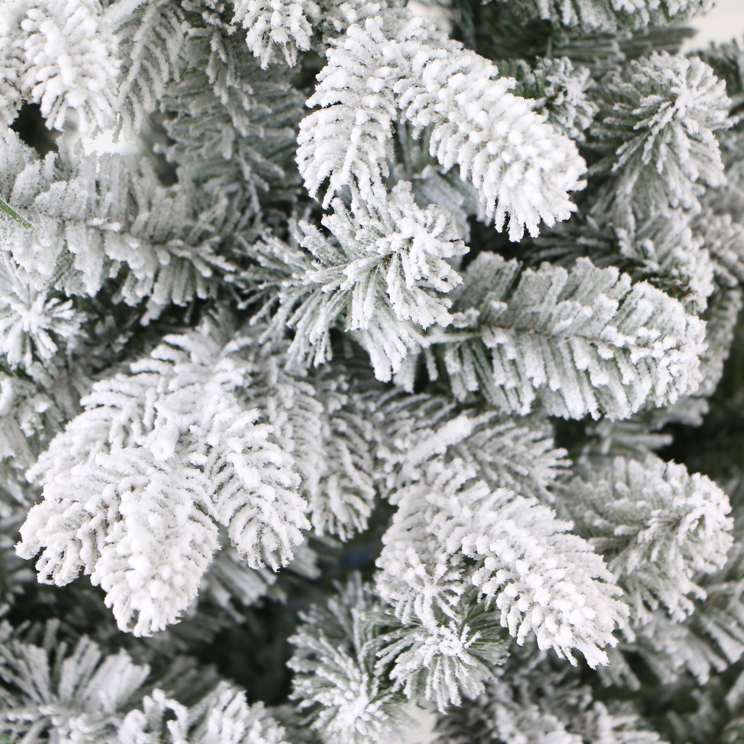 Pencil Alaska Flocked Christmas Tree, Slim Shape