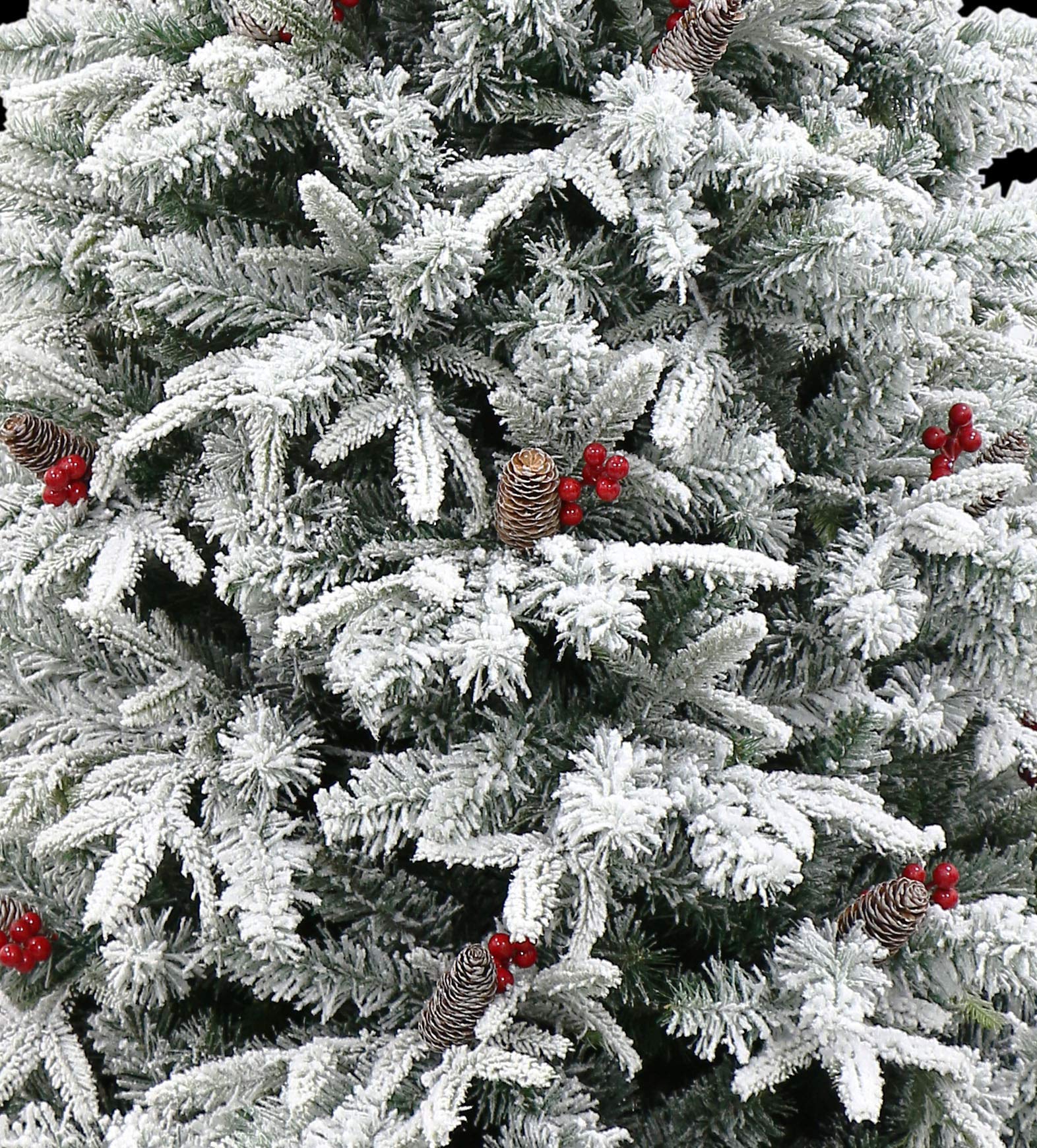 Flocked Green Balsam Fir Christmas Tree Pre-lit