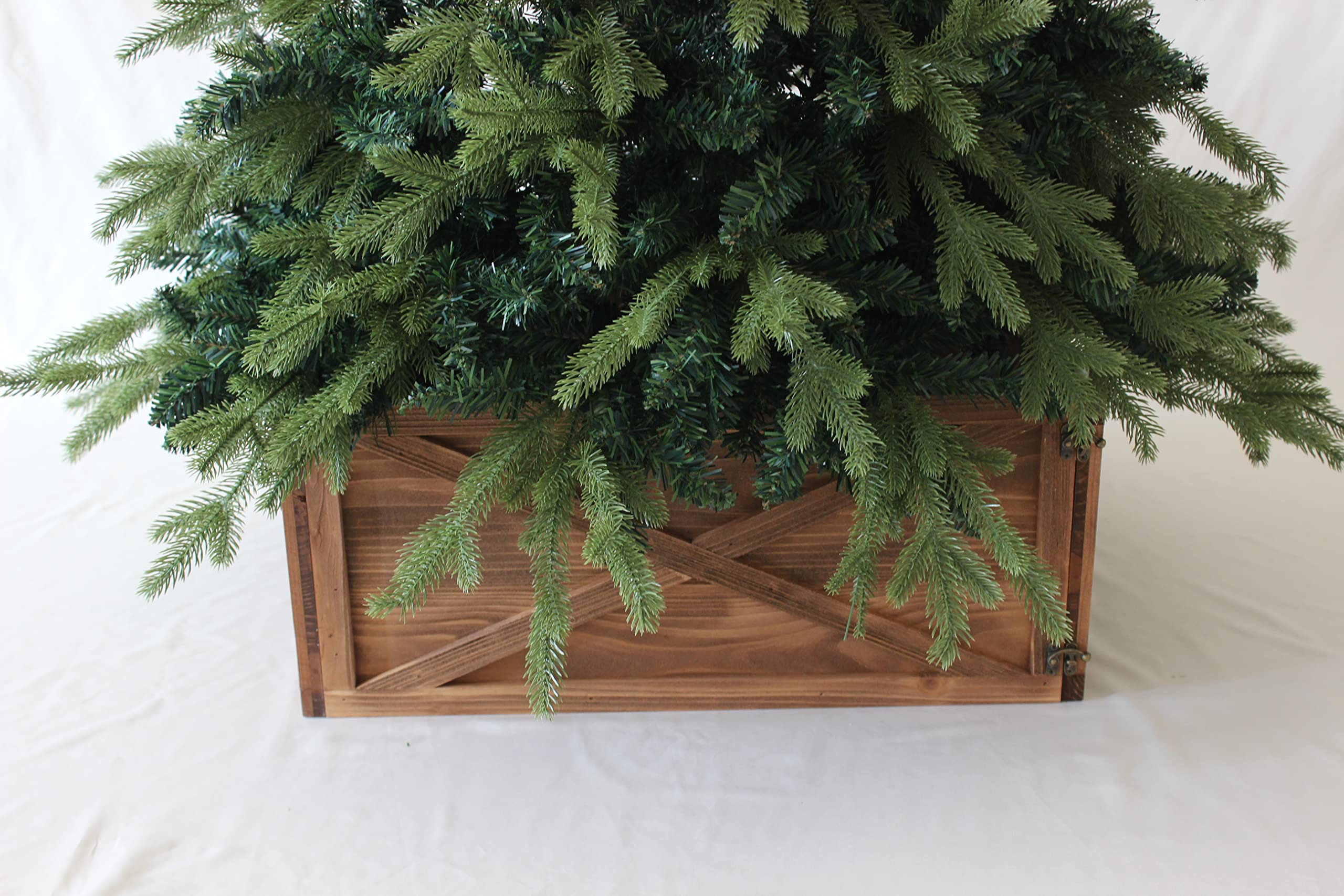 Brown Wooden Christmas Tree Box/Tree Collar