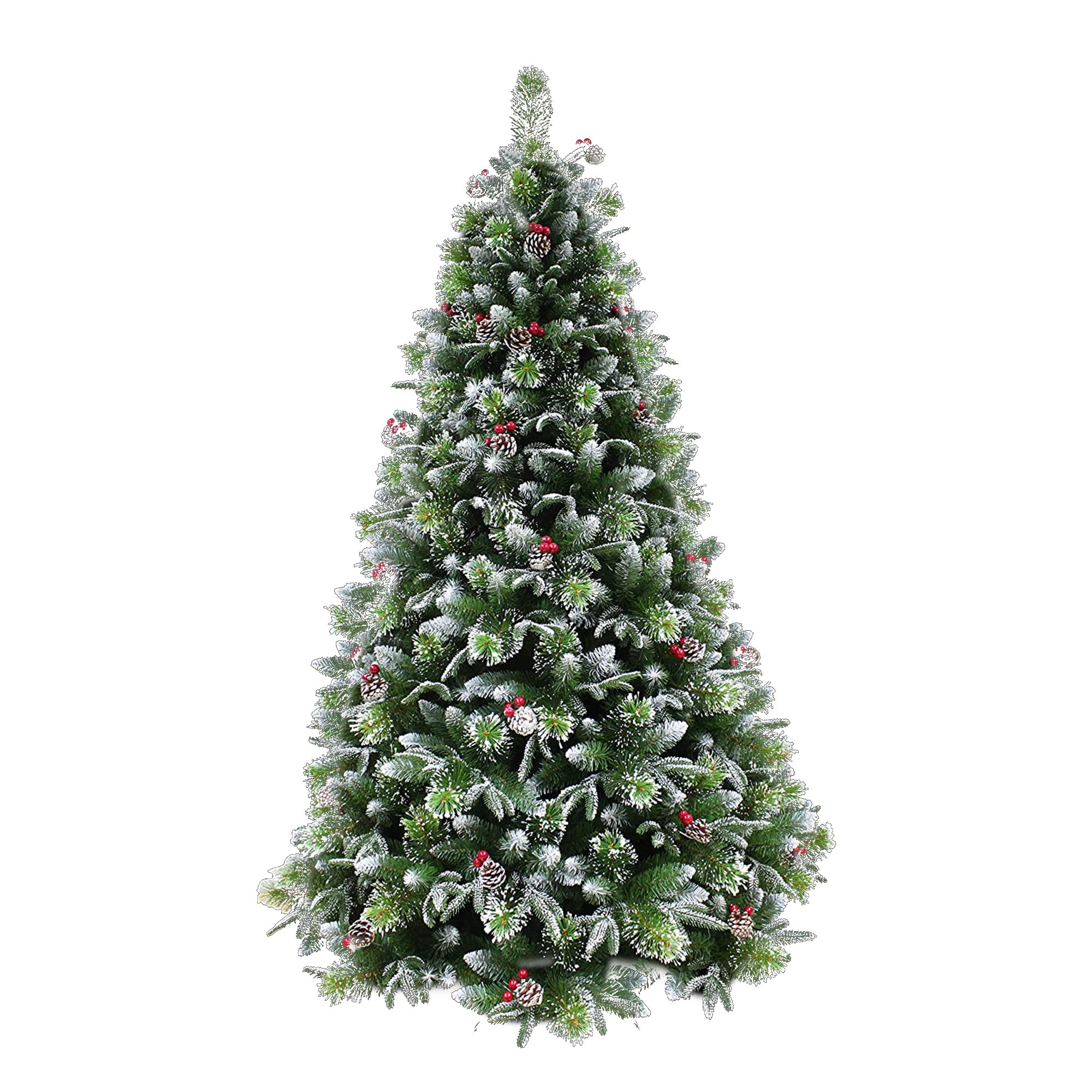 Super Full Flocked Pine Christmas Tree