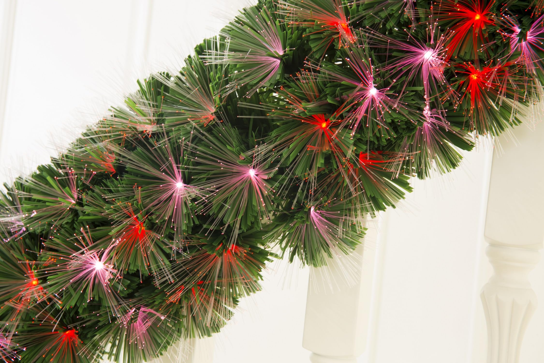 Remote Control RGB Color Changing LED Fibre Optic Christmas Garland