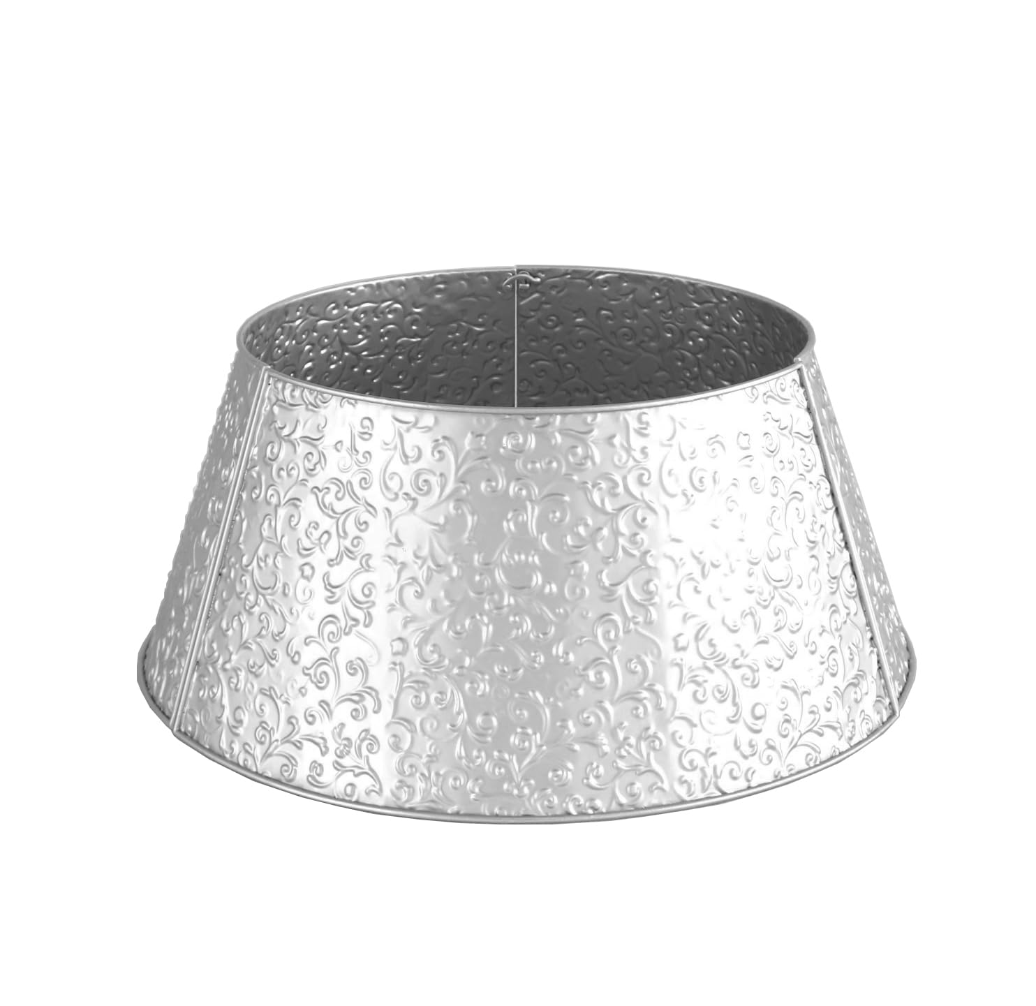 Embossed Round Metal Christmas Tree Collar