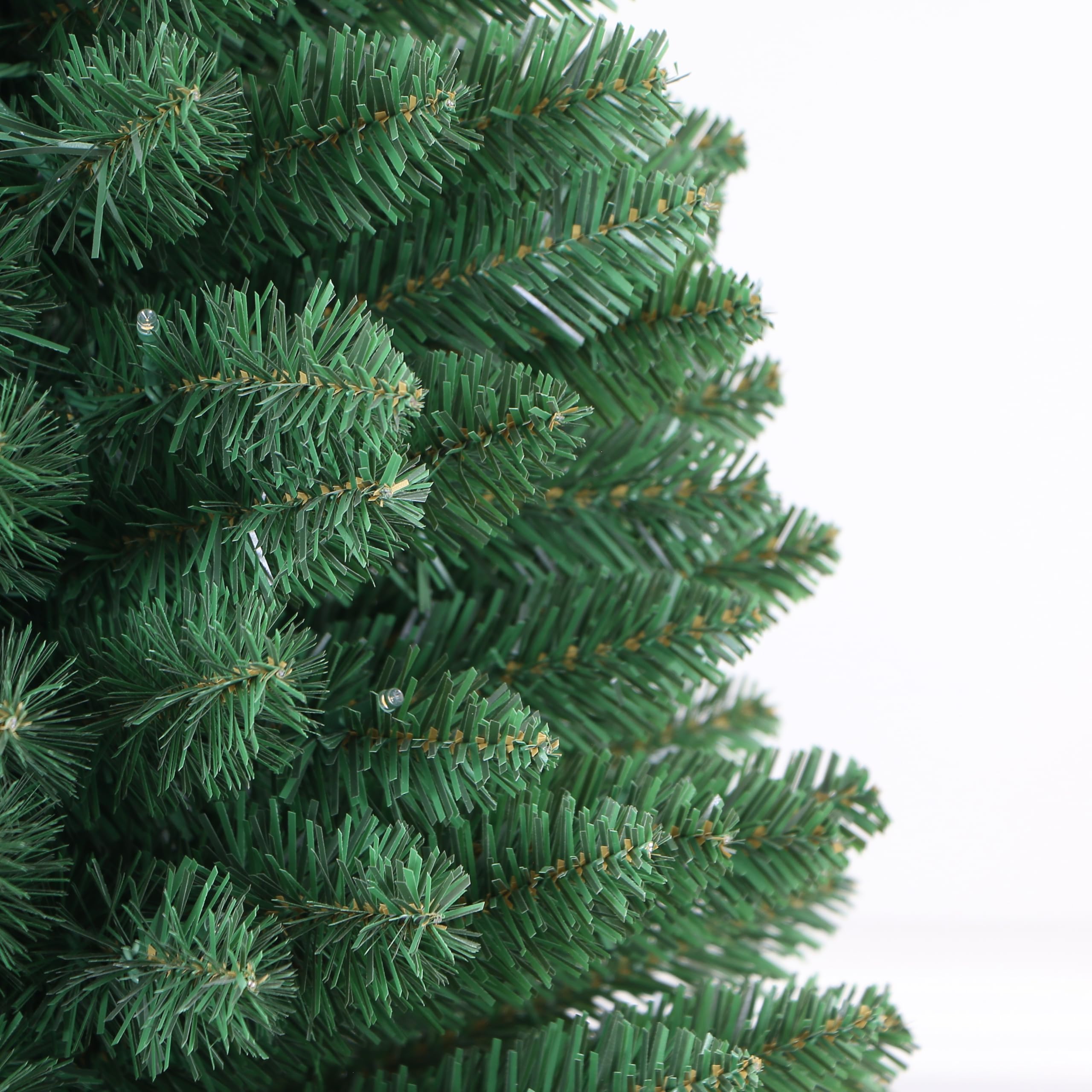 Classic Green Pine Pencil Christmas Tree Pre-lit with Warm White LED Lights