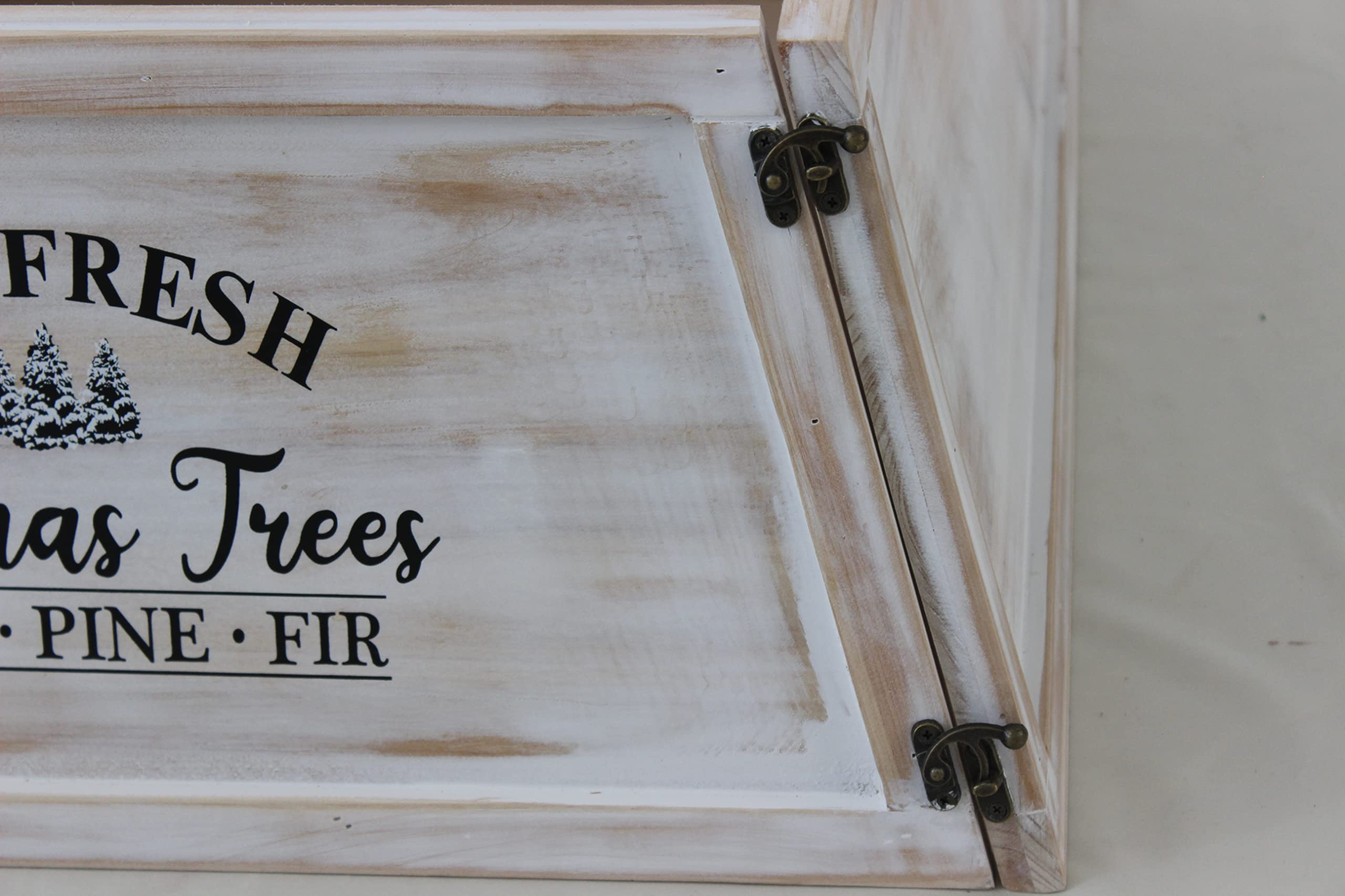Whitewash Wooden Christmas Tree Box/Tree Collar