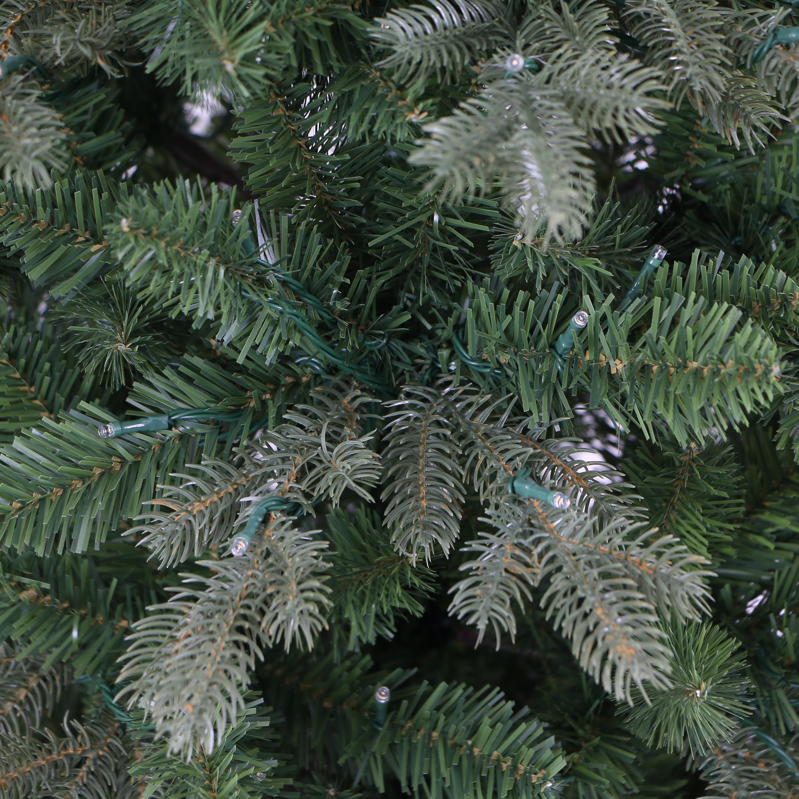 Realistic Slim Fraser Fir Pre-lit Christmas Tree, Warm White Lights