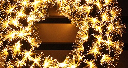 LED Fiber Optic Christmas Wreath