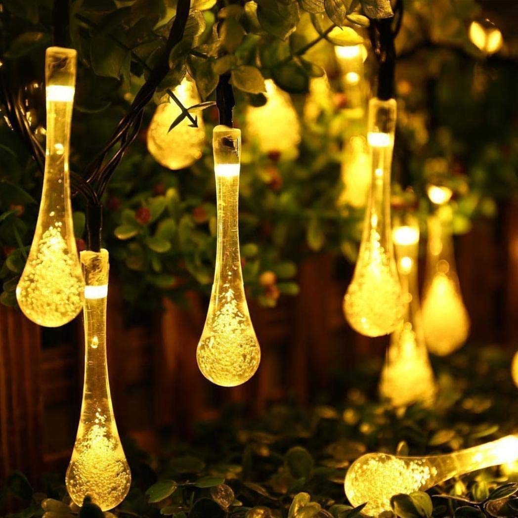 Teardrop Warm White LED String Light for Indoor and Outdoor Home Decoration