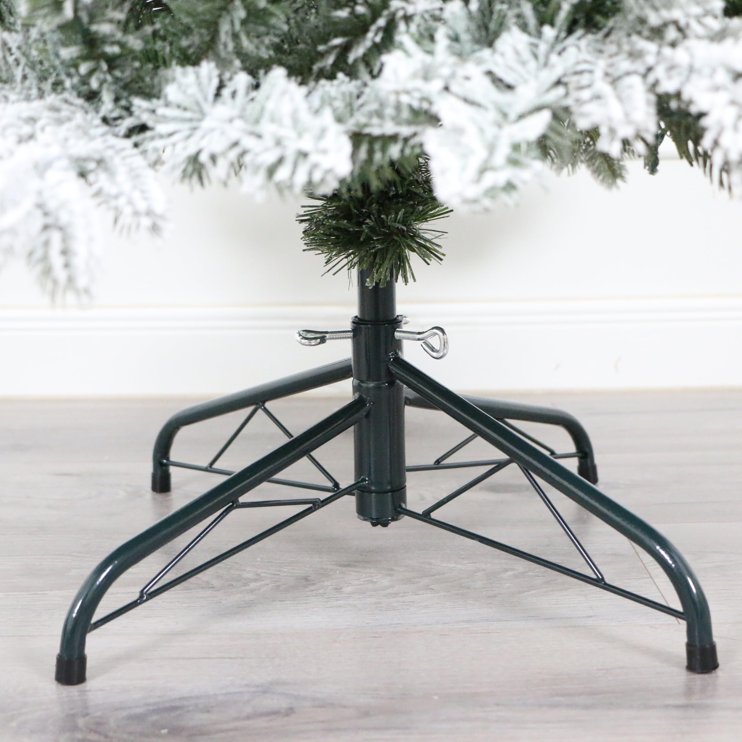 Pencil Alaska Flocked Christmas Tree, Slim Shape