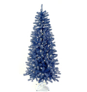 Royal Blue Slim Christmas Tree Pre-lit with White LED Lights