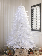Realistic White Christmas Tree Pre-lit With Color-changing LED lights