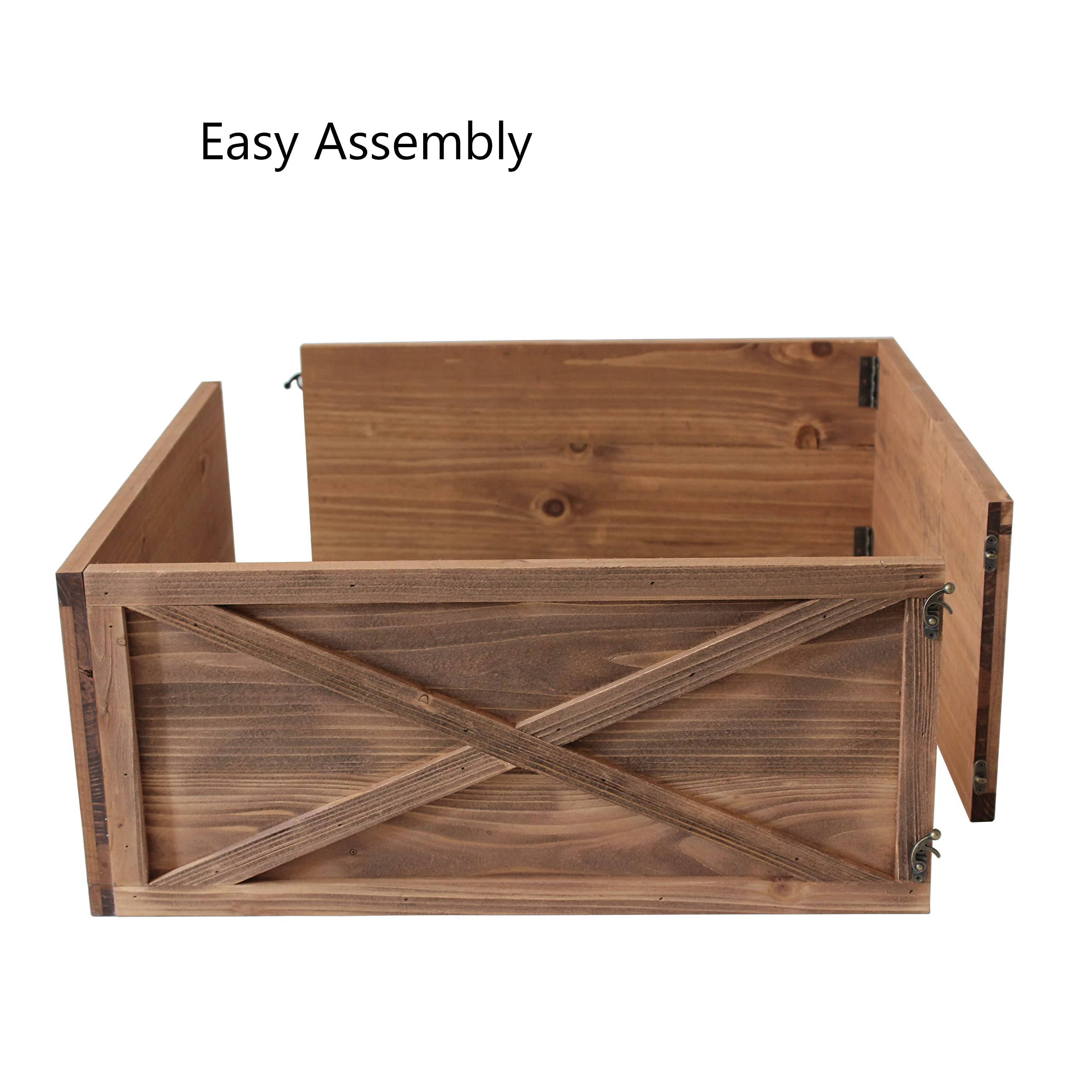 Brown Wooden Christmas Tree Box/Tree Collar