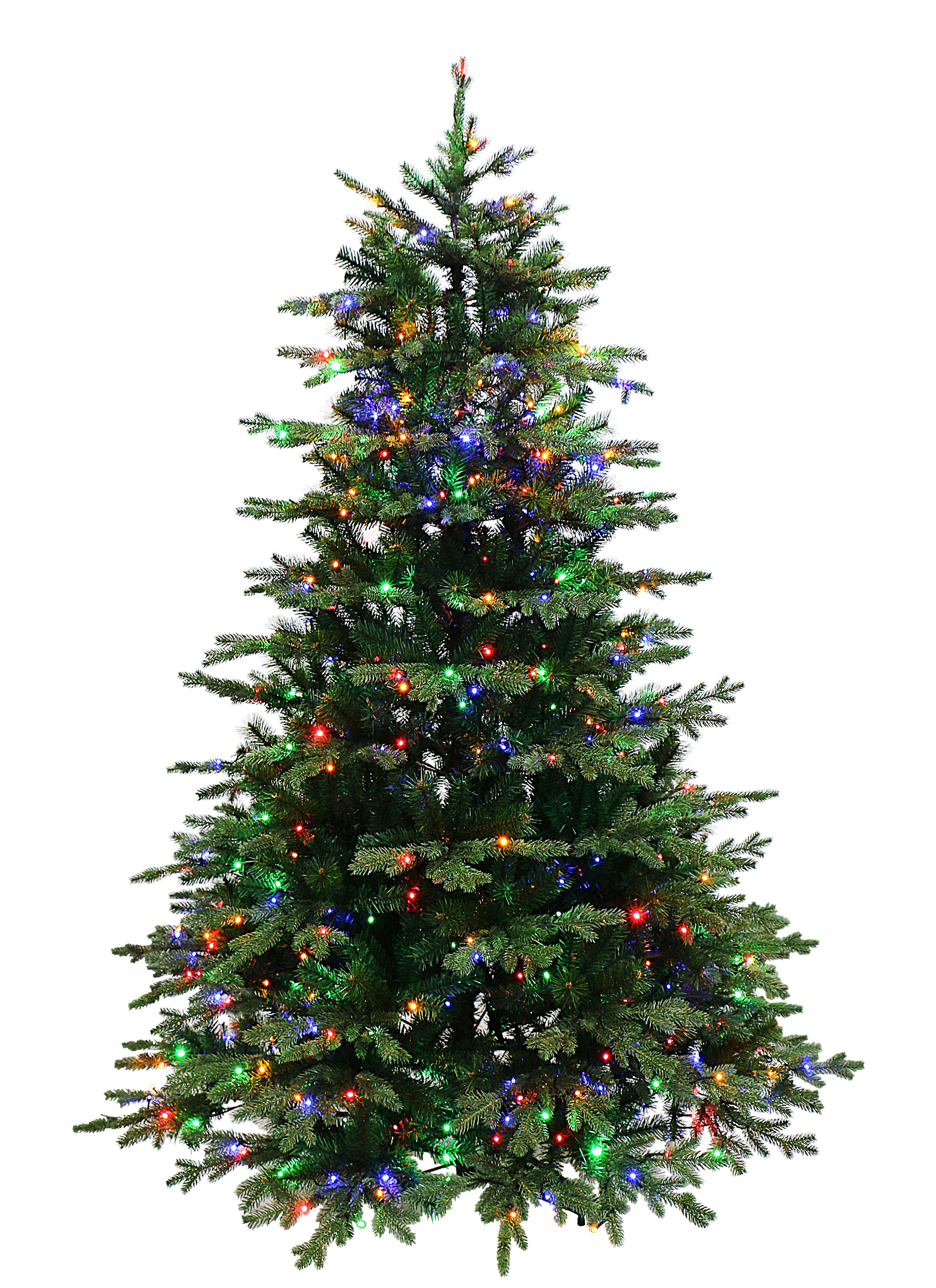 European Balsam Fir Artificial Christmas Tree Pre-lit with Dual Color LED Lights