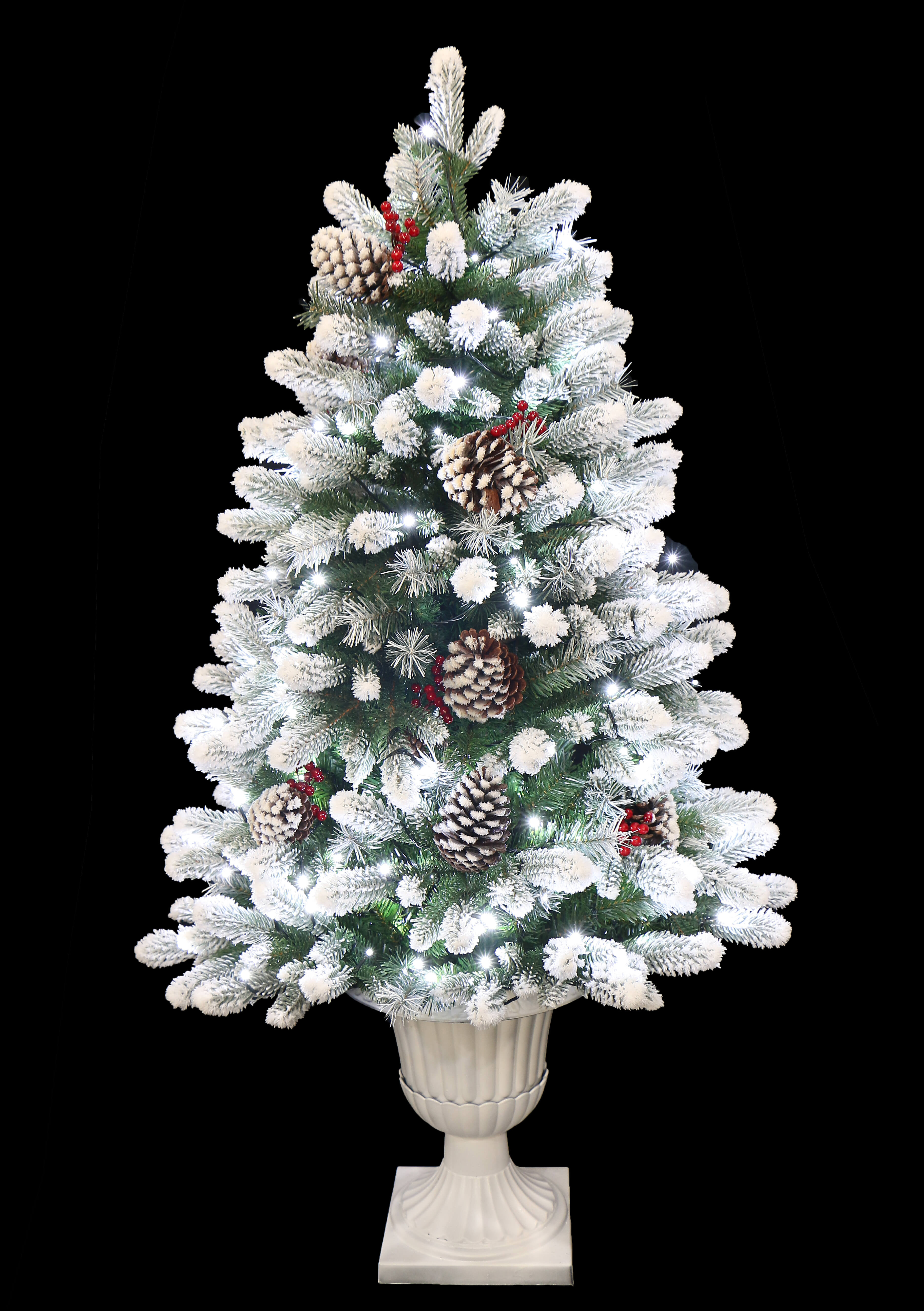 Frosted Winter Spruce Flocked Christmas Tree