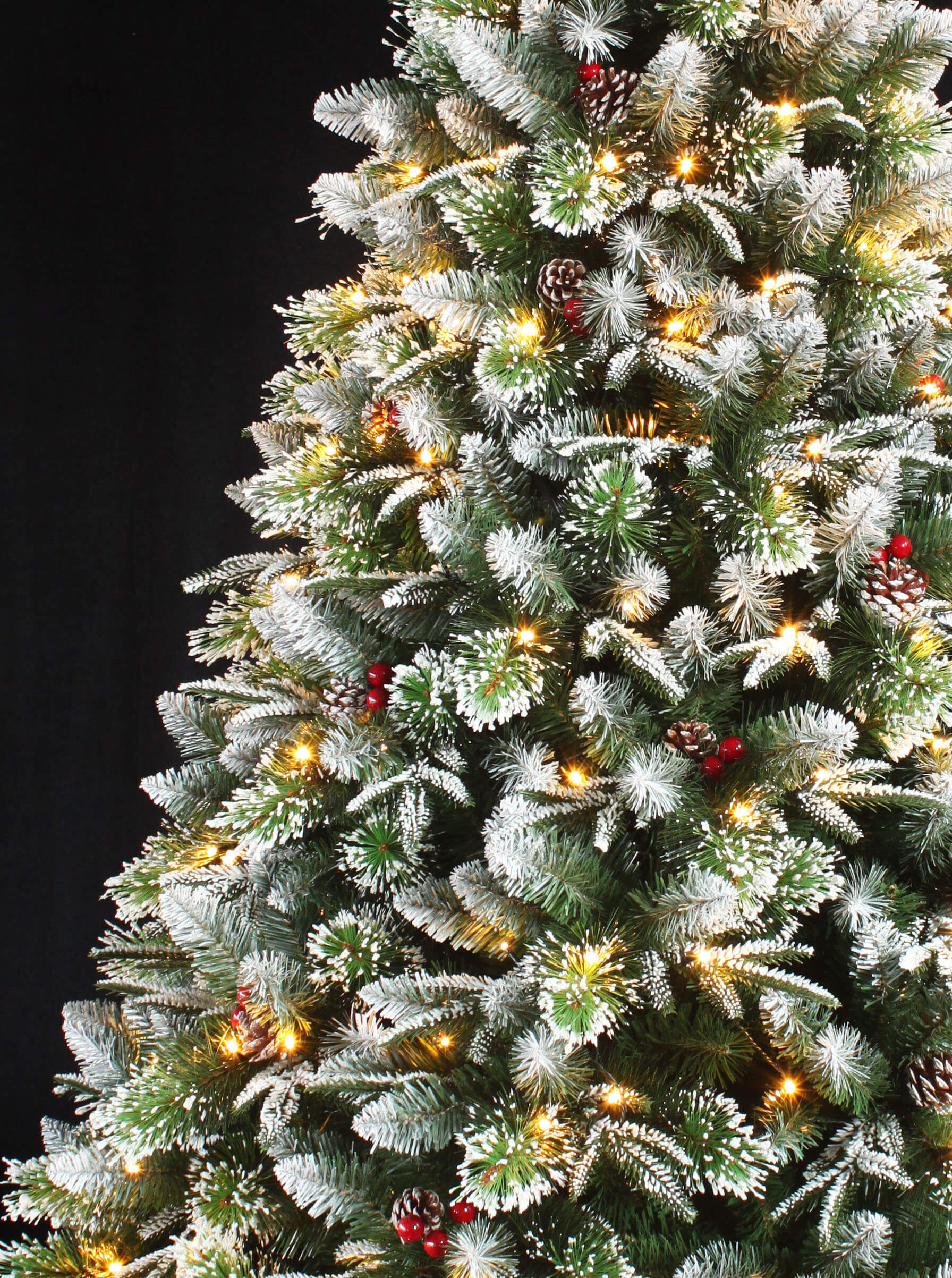 Super Dual Frosted Pine Christmas Tree Pre-lit with Dual color Lights